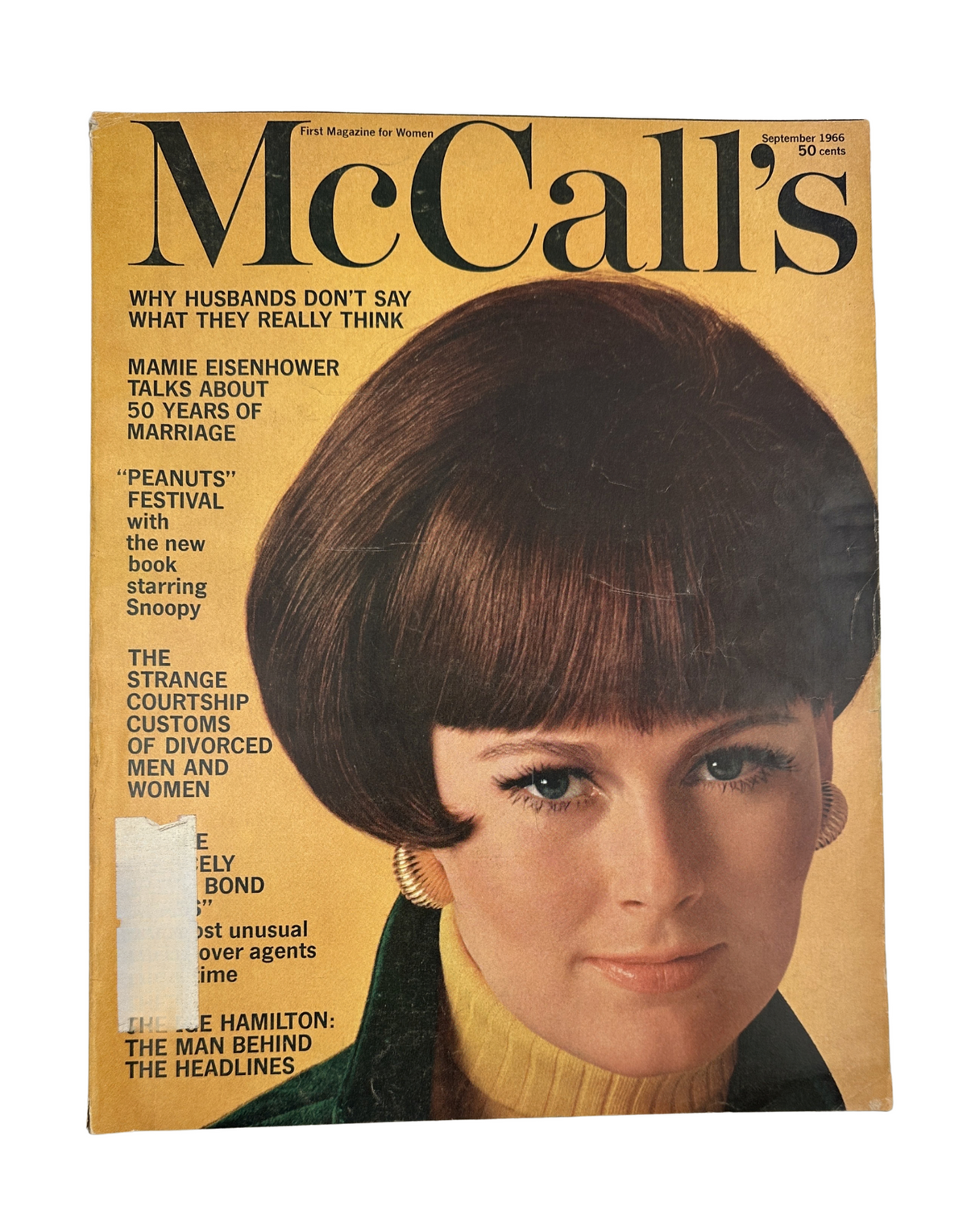 McCall's Magazine September 1966 Mamie Eisenhower, Peanut Festival Snoopy