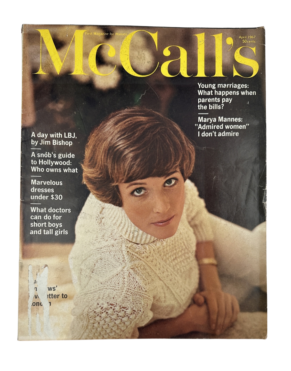 McCall's Magazine April 1967 Julie Andrews, Lyndon Johnson Hollywood