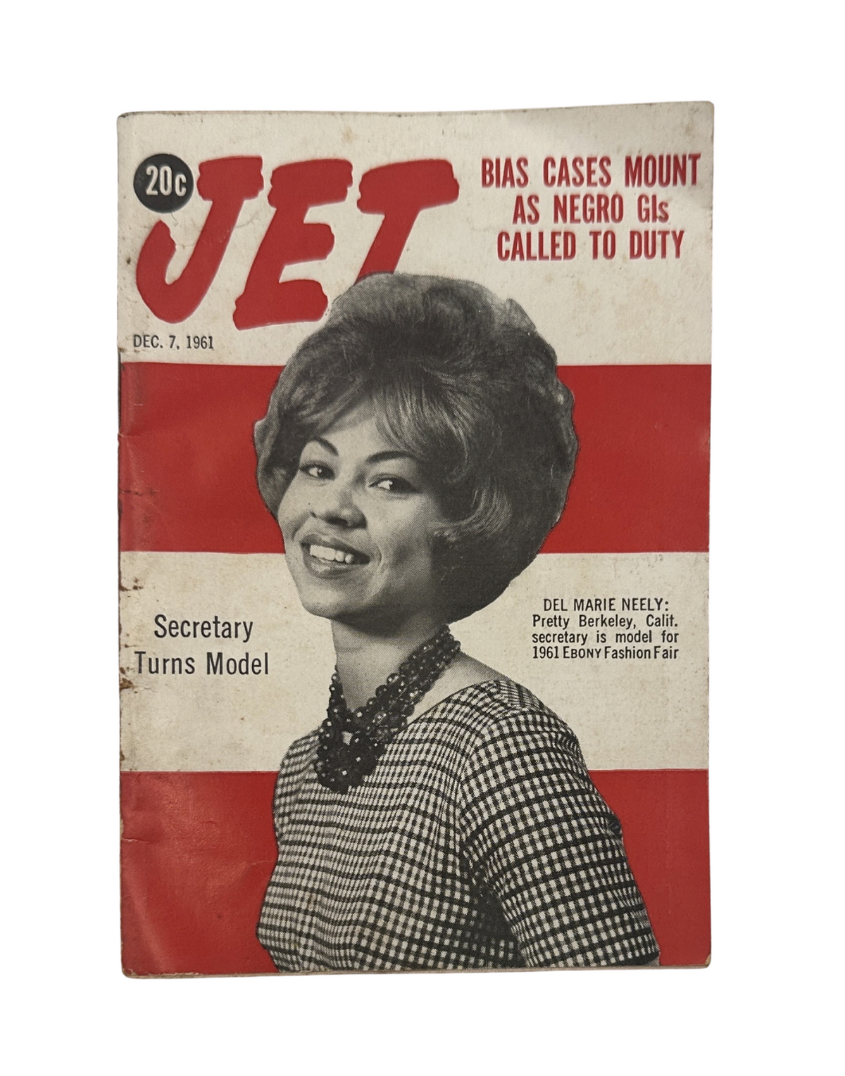 Jet Magazine cover from December 7, 1961 featuring Del Marie Neely, highlighting the issue of bias against Negro GIs.