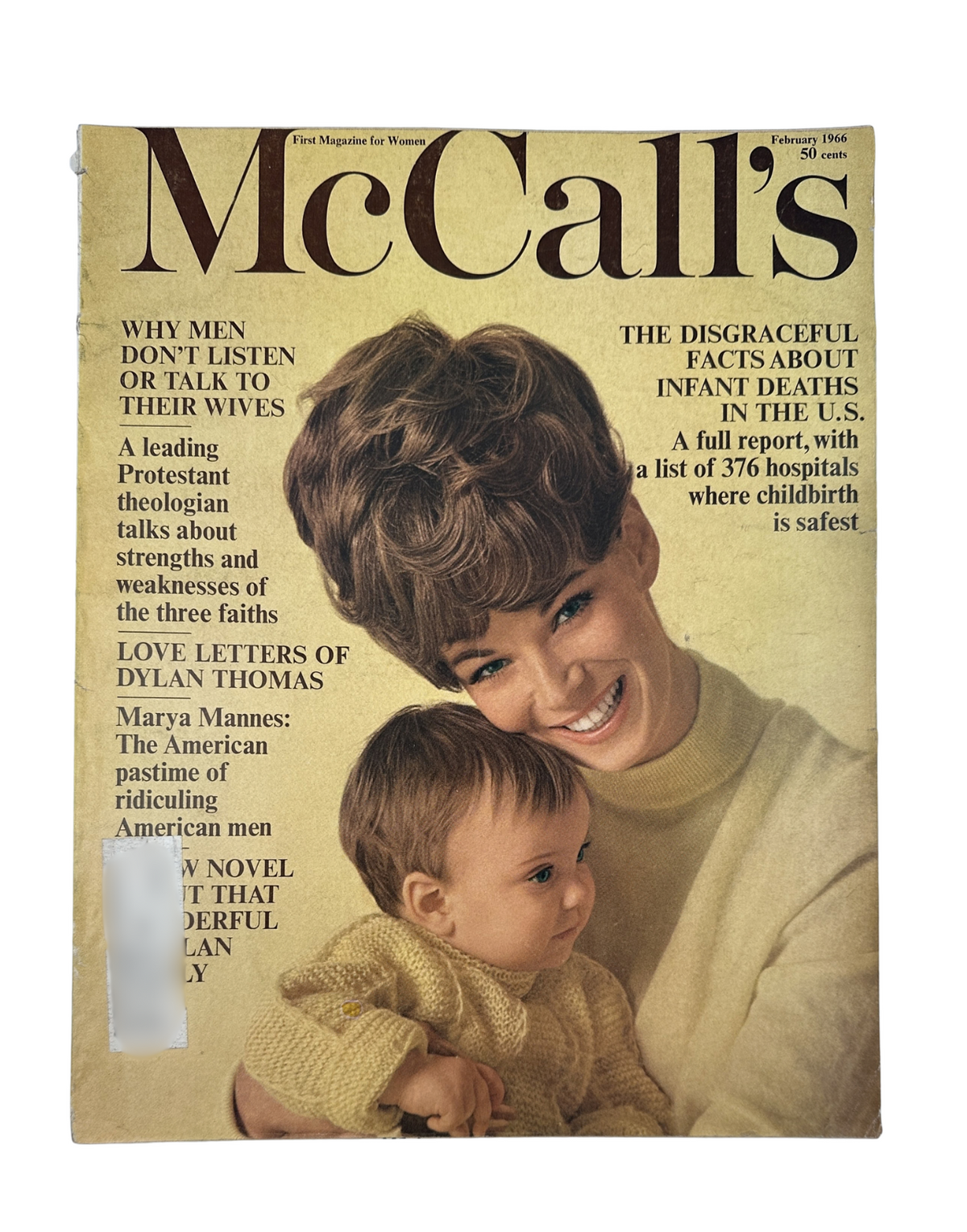 McCall's Magazine February 1966 Dylan Thomas, Infant Deaths Report