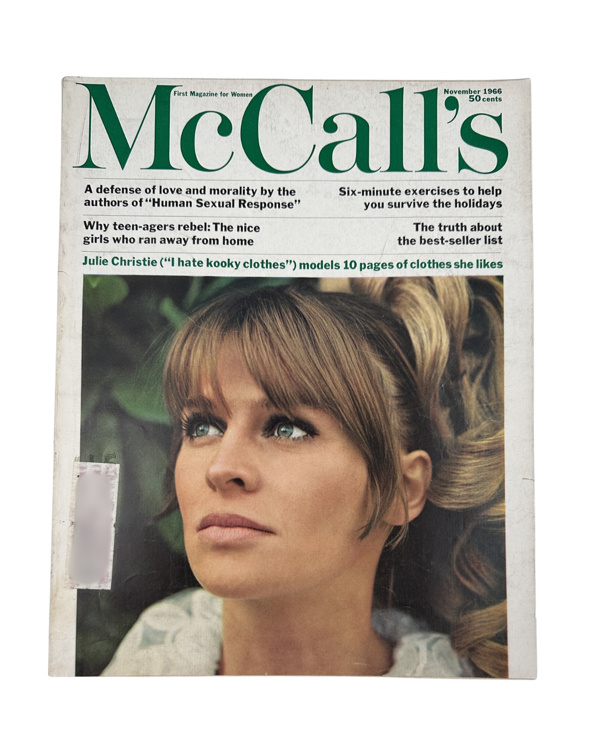 McCall's Magazine November 1966 Julie Christie, Prince Charles Masters