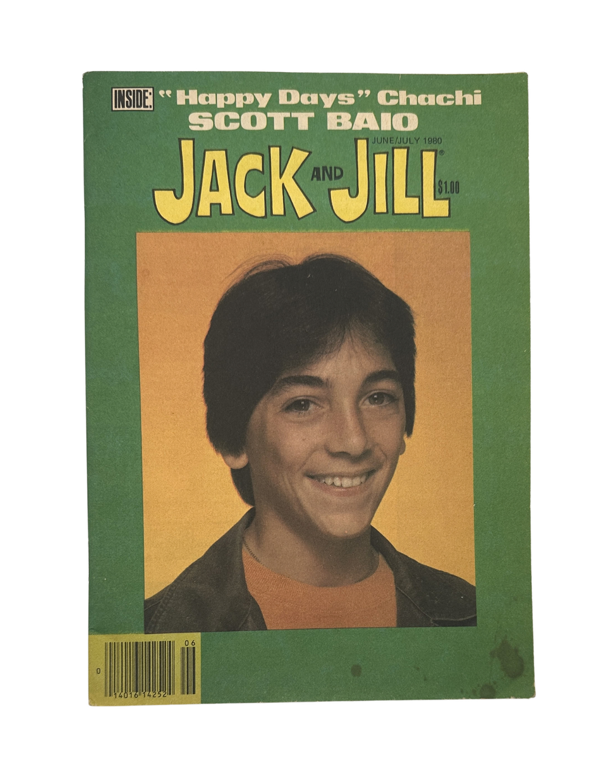 Cover of Jack and Jill Magazine, June/July 1980 featuring Scott Baio, known for his role in Happy Days.