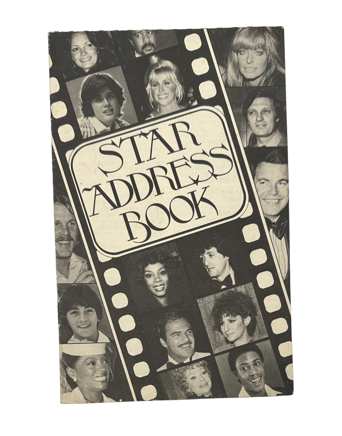 Star Address Book cover featuring vintage Hollywood celebrities in a collage, ideal for fans and collectors of celebrity memorabilia.