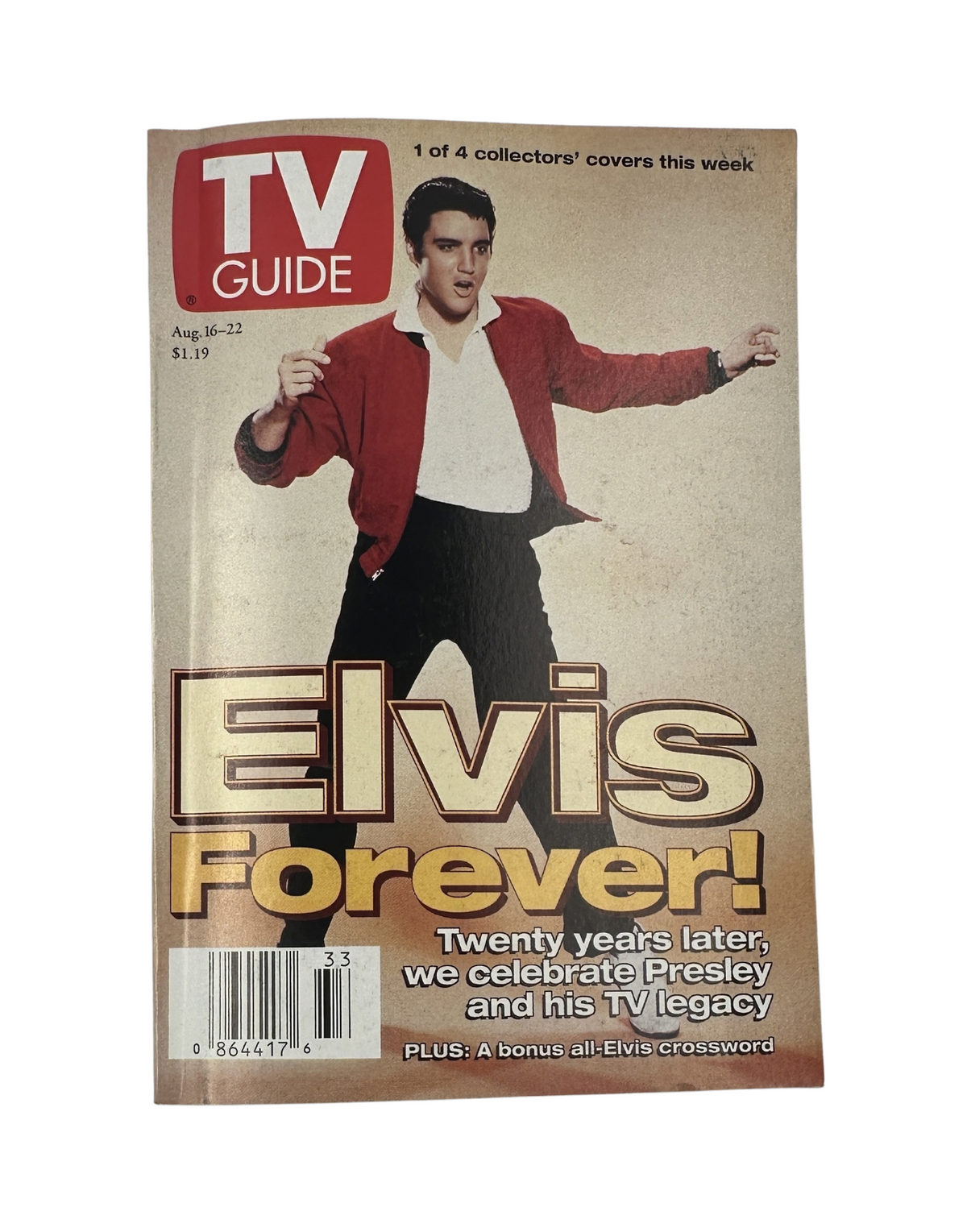 TV Guide Magazine August 16, 1997 featuring Elvis Presley on the cover, celebrating his legacy with the title 'Elvis Forever!' A tribute to the iconic performer, capturing the essence of his television impact.