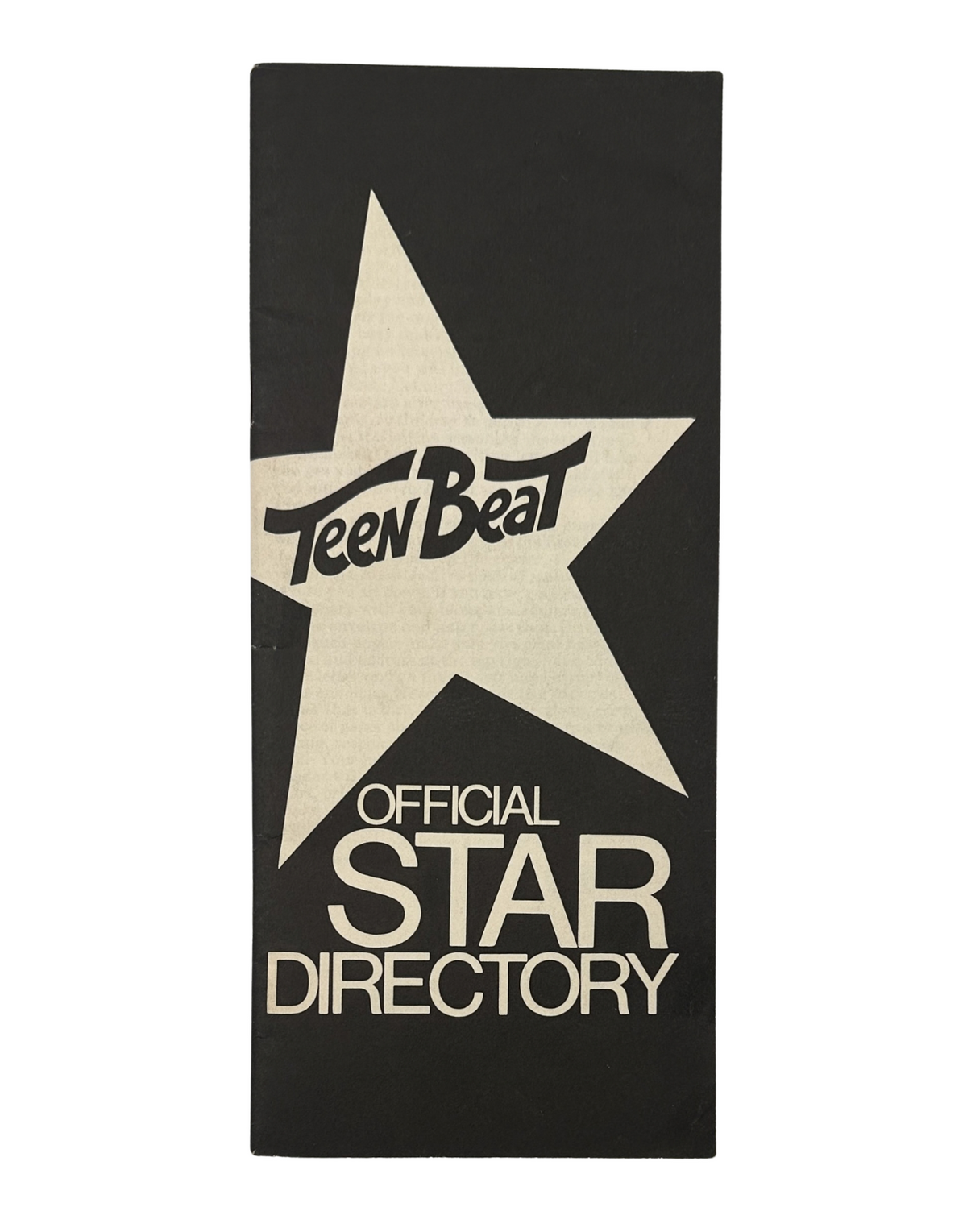 Teen Beat Magazine Official Star Directory 1970s Teen Idols Fan Guide cover featuring a prominent star design and the title in bold lettering. Perfect collectible for fans of 1970s pop culture and celebrities.