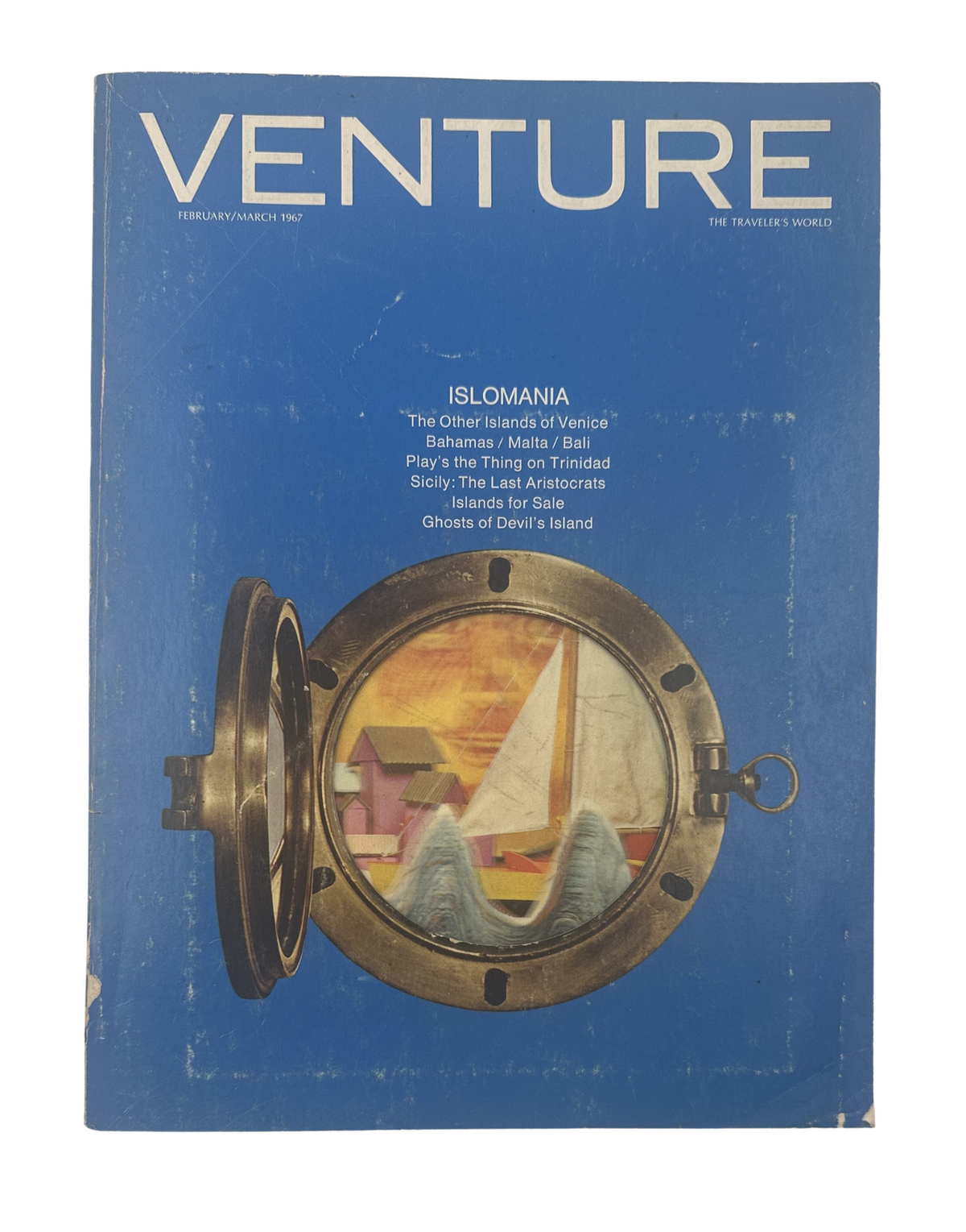 Venture Magazine February/March 1967 Isolmania Venice Bahamas Bali Malta