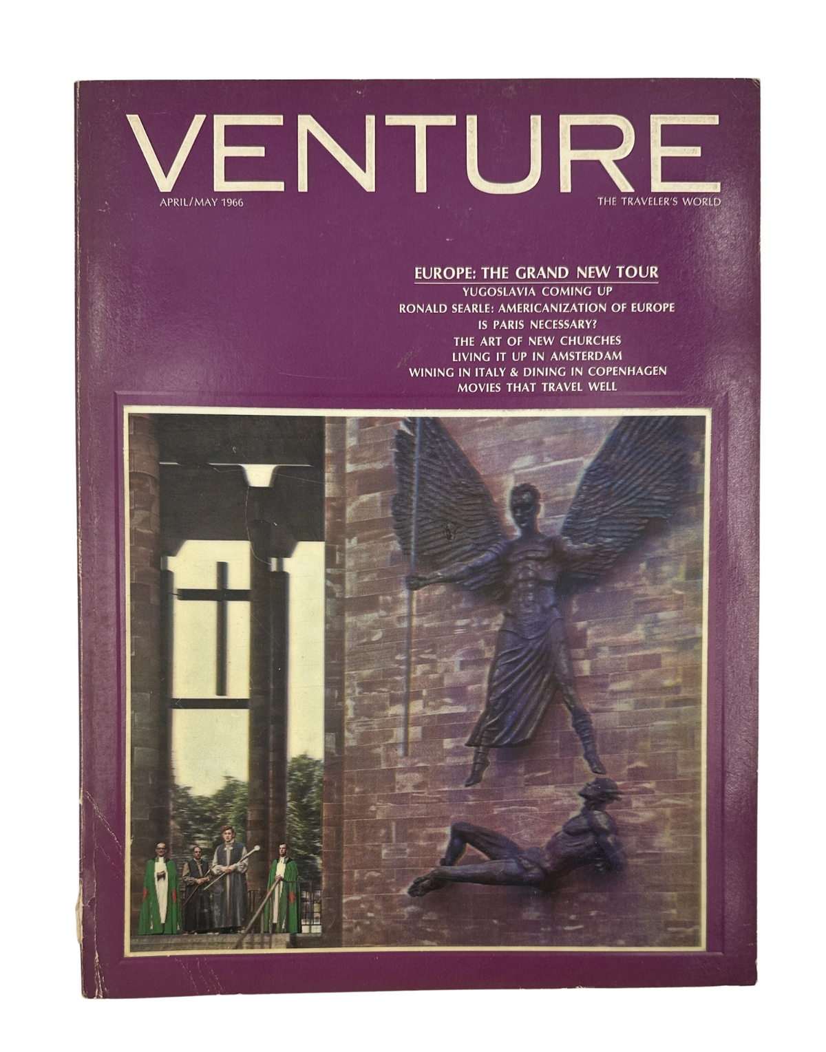 Venture Magazine April/May 1966 Europe Paris Amsterdam Copenhagen