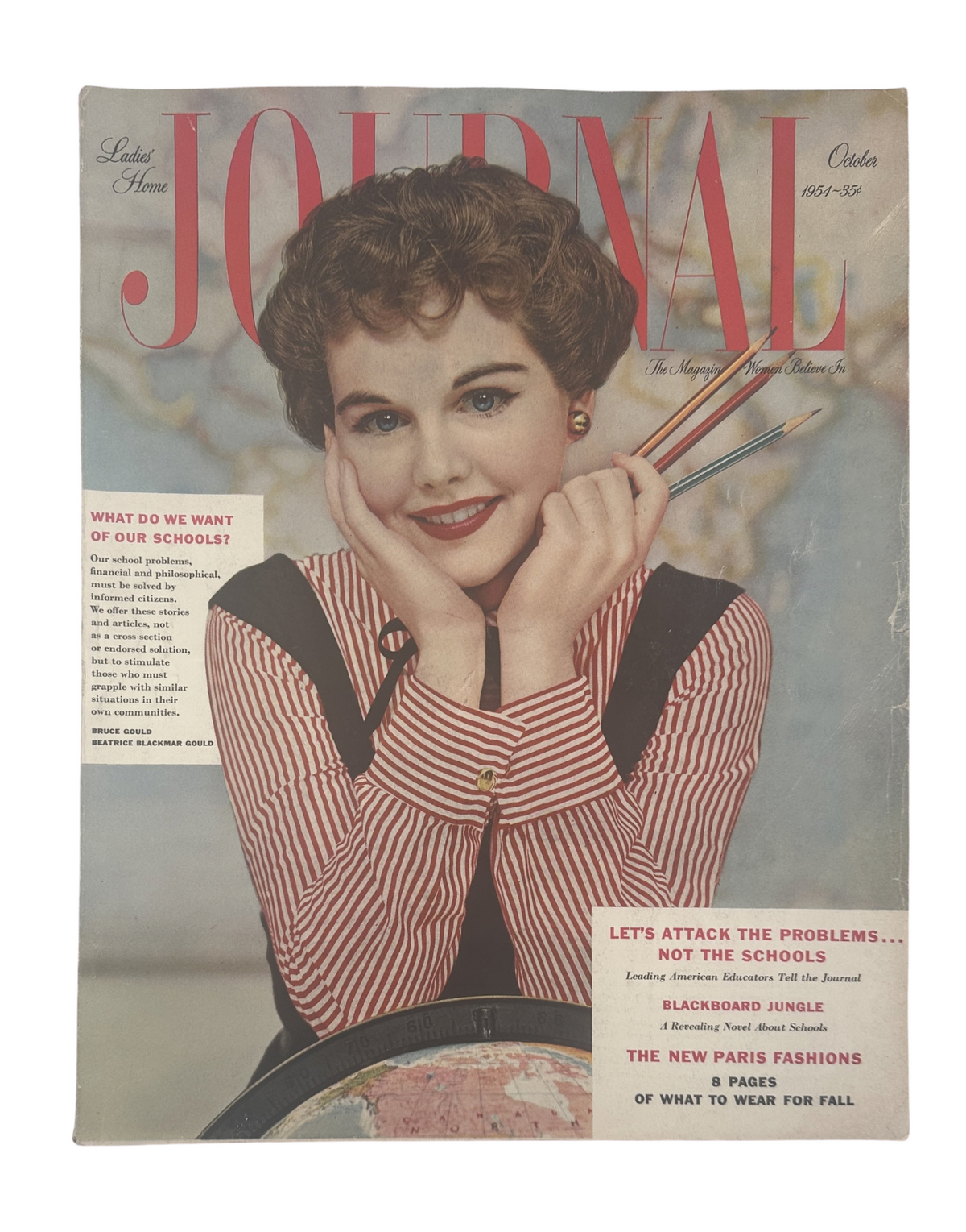 Ladies' Home Journal Magazine October 1954 Blackboard Jungle, Dorothy Thompson