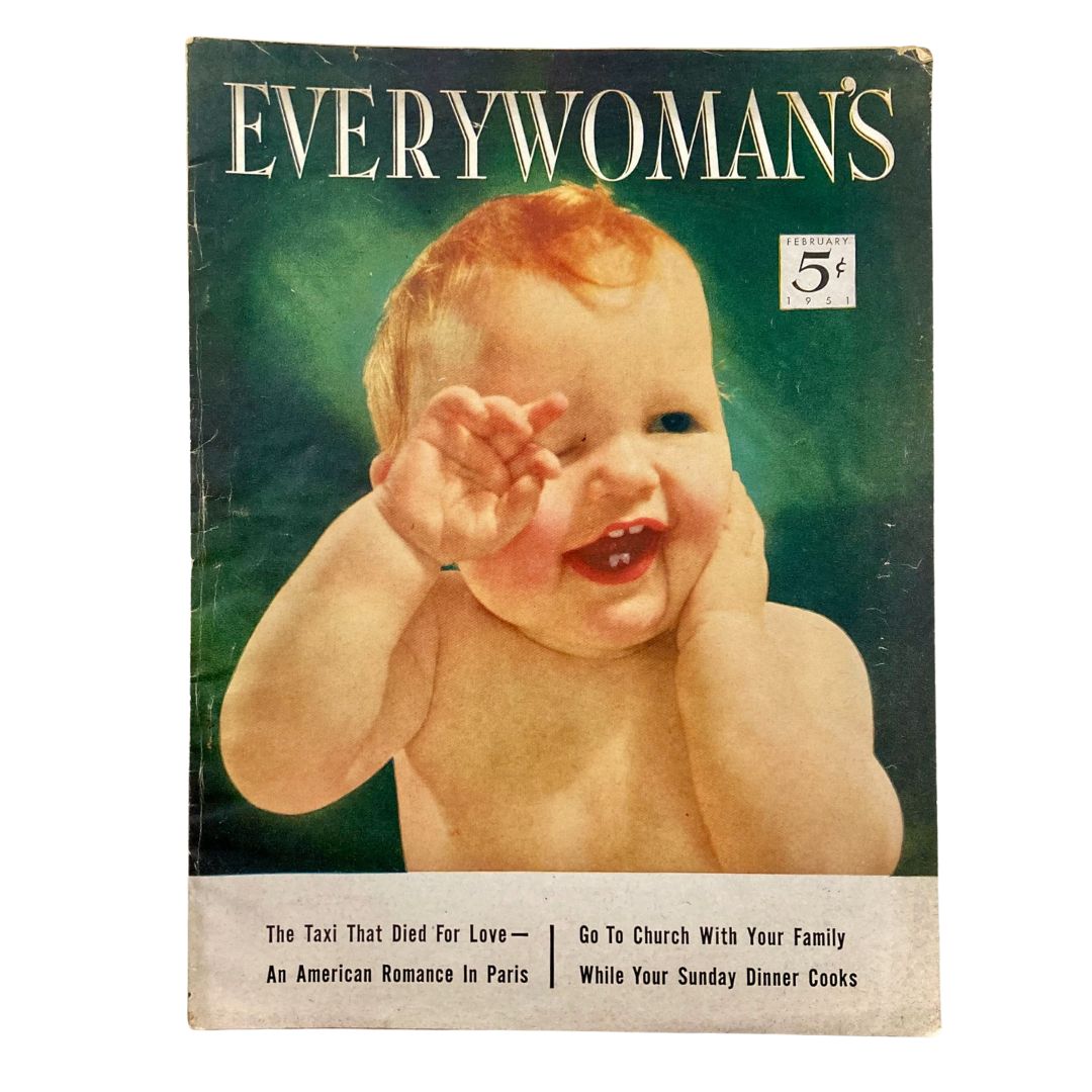Vintage Every Woman's Magazine cover from February 1951 featuring a smiling baby and the title 'Children Are a Blessing'.