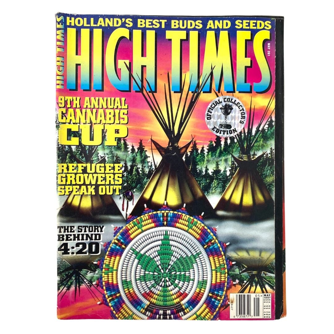 Cover of High Times Magazine May 1997 #261 featuring Holland's Best Buds and Seeds, showcasing vibrant graphics and the 9th Annual Cannabis Cup.