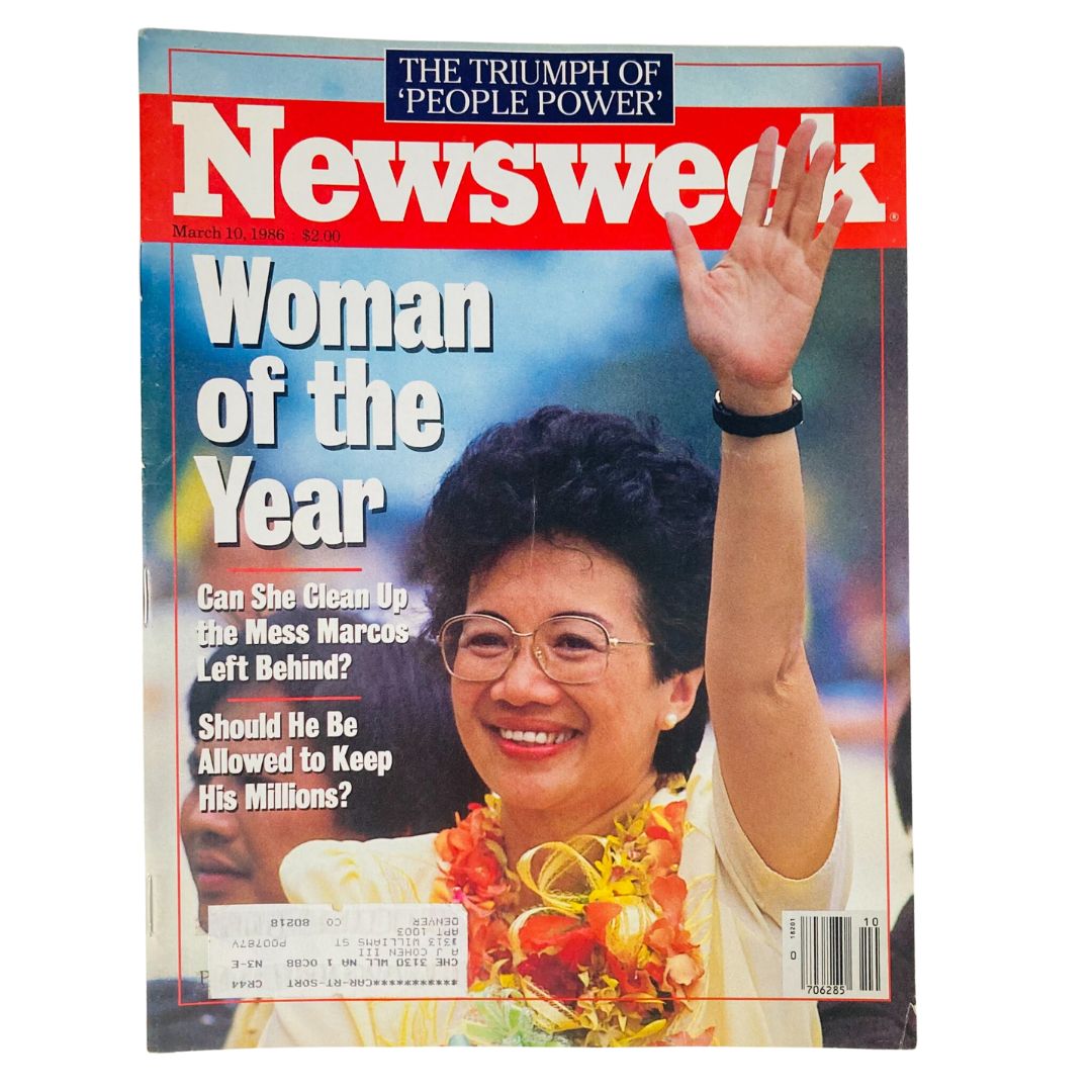 Vintage Newsweek Magazine March 10 1986 Cory Aquino, Woman of the Year