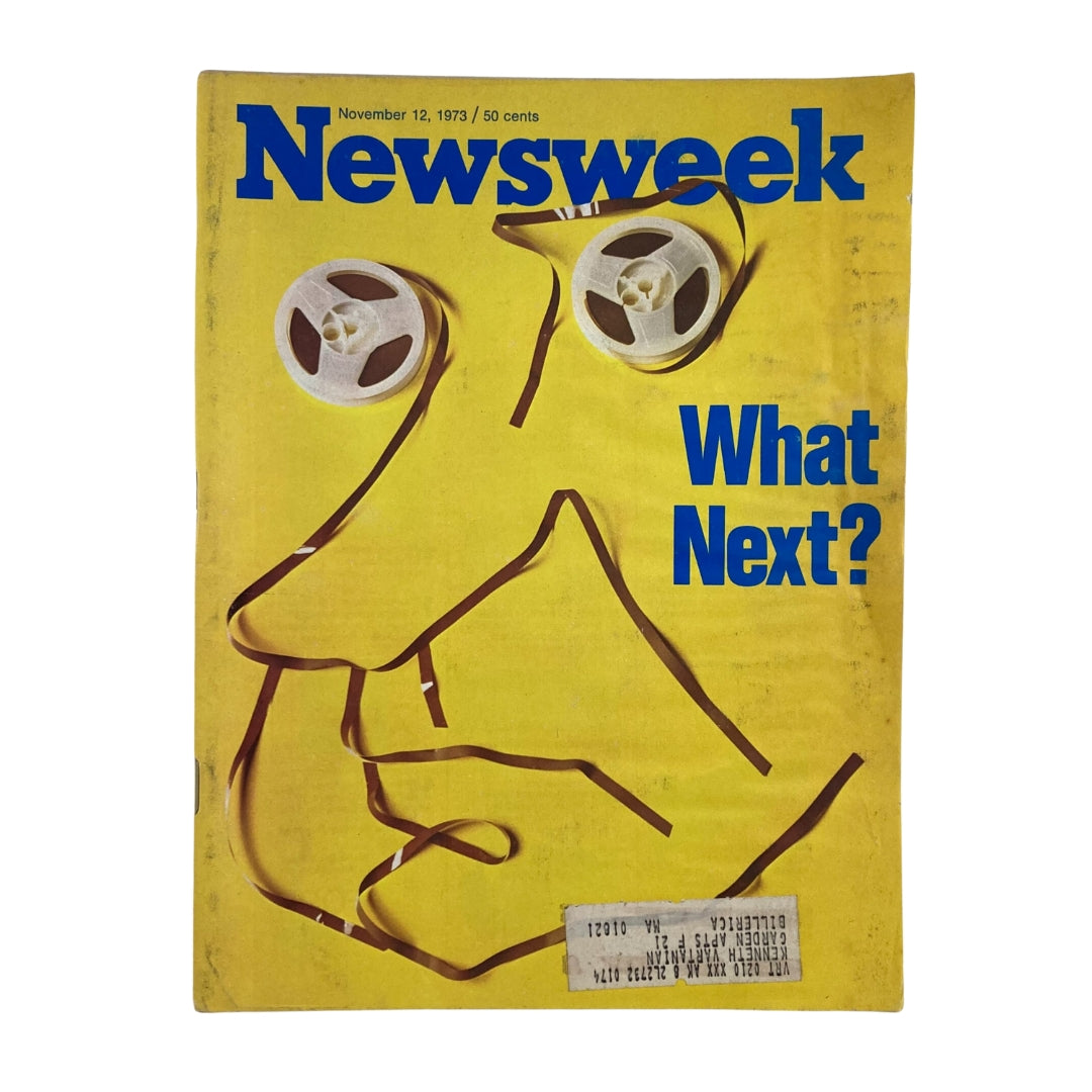 Cover of VTG Newsweek Magazine November 12 1973 featuring Richard Nixon with the headline 'What Next?' related to the Watergate scandal.