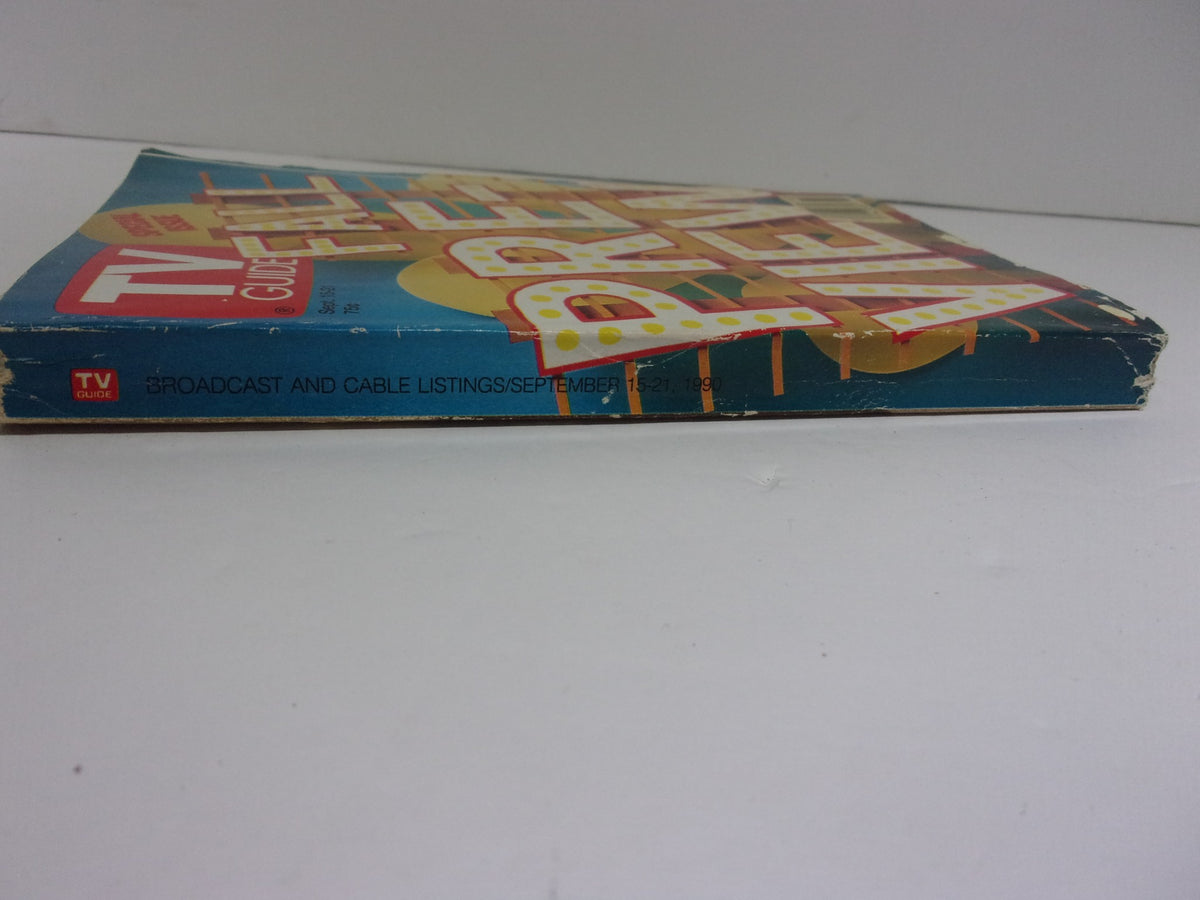 Side view of the TV Guide Special Issue Fall Preview Sept 15-21 magazine showing slight wear and tear, highlighting its vintage character.