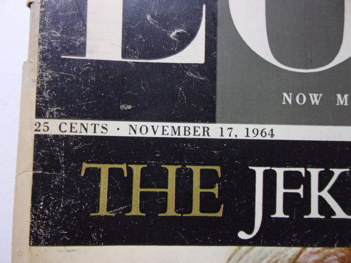 Close-up of the title header from Look Magazine: The JFK Memorial Issue, including publication date November 17, 1964.