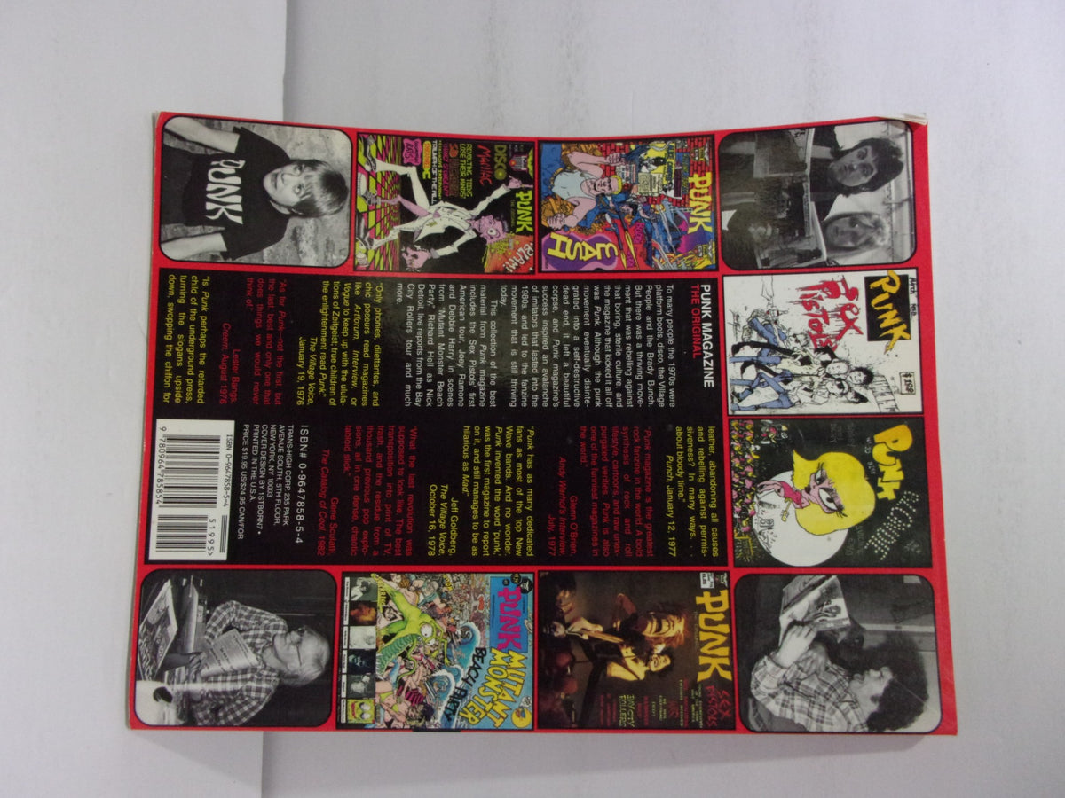 PUNK The Original Magazine: The Collection - back cover featuring various magazine covers and descriptions of featured content.