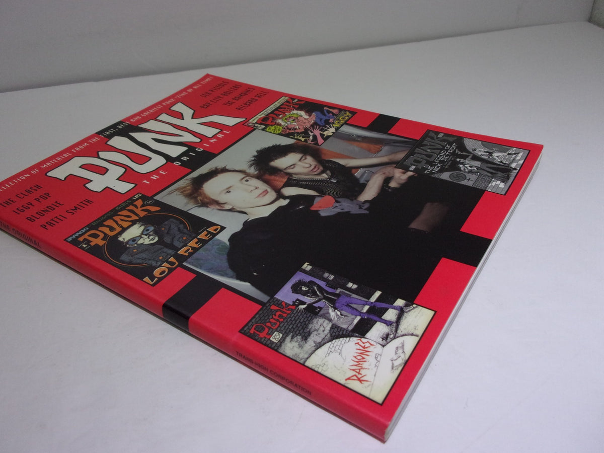 Cover image of 'PUNK The Original Magazine: The Collection from the First, Best & Greatest Punk' featuring iconic punk visuals and vibrant red background.