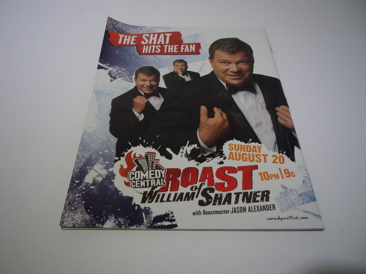 Promotional image for Comedy Central's roast of William Shatner, featured inside the TV Guide August 14-20 2006 edition.