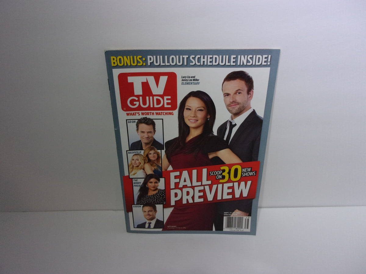 TV Guide January 15-21 2007 featuring Lucy Liu and Jonny Lee Miller on the cover, showcasing a Fall Preview with highlights of new shows.