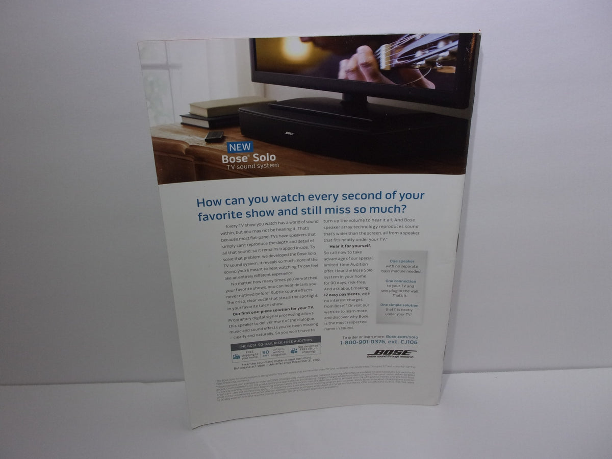Back cover of TV Guide January 15-21 2007, featuring an advertisement for Bose Solo TV sound system, related to home entertainment.