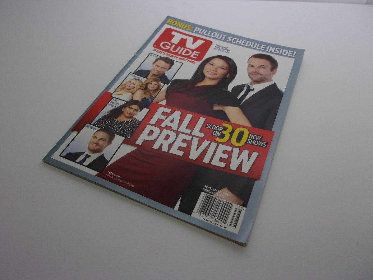 TV Guide January 15-21 2007 featuring Lucy Liu and Jonny Lee Miller on the cover with a themed Fall Preview, showcasing new shows and a pullout schedule inside.
