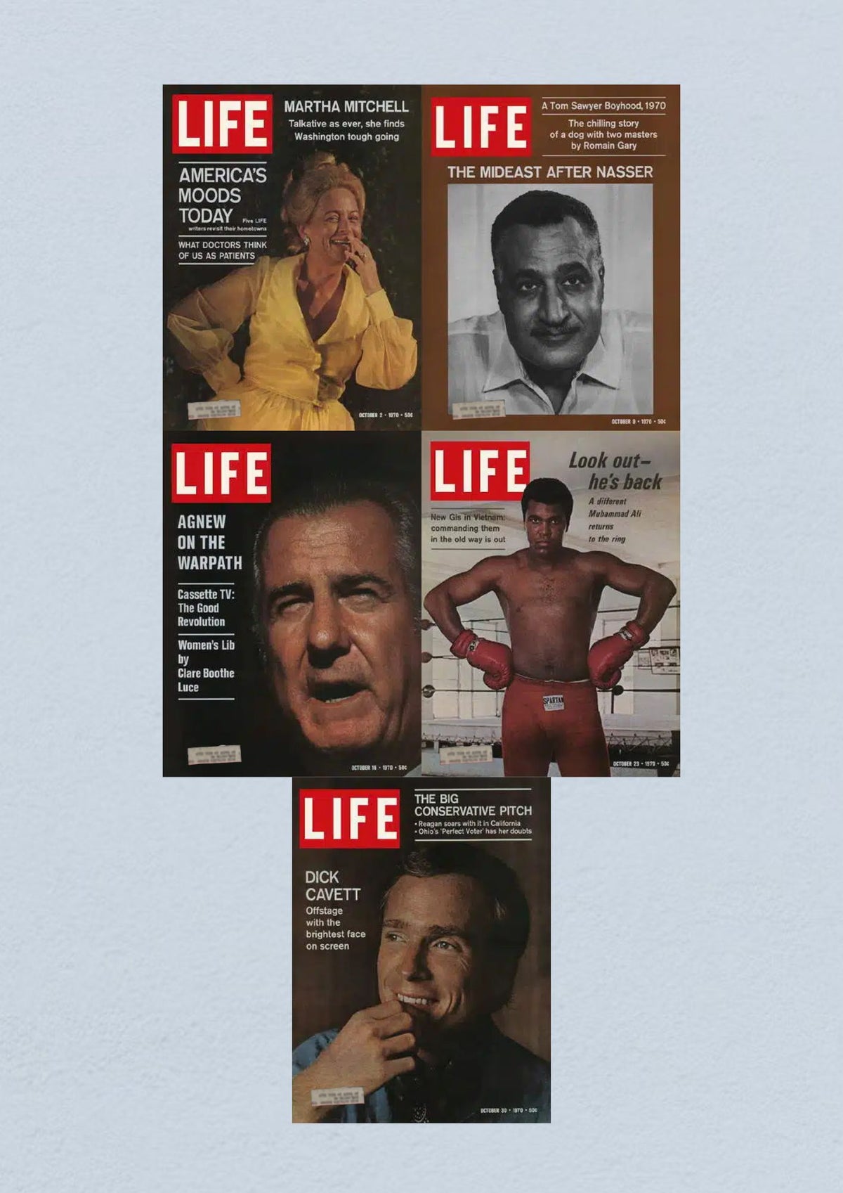 Life Magazine October 30, 1970 Cover featuring Dick Cavett and discussions on contemporary political themes.
