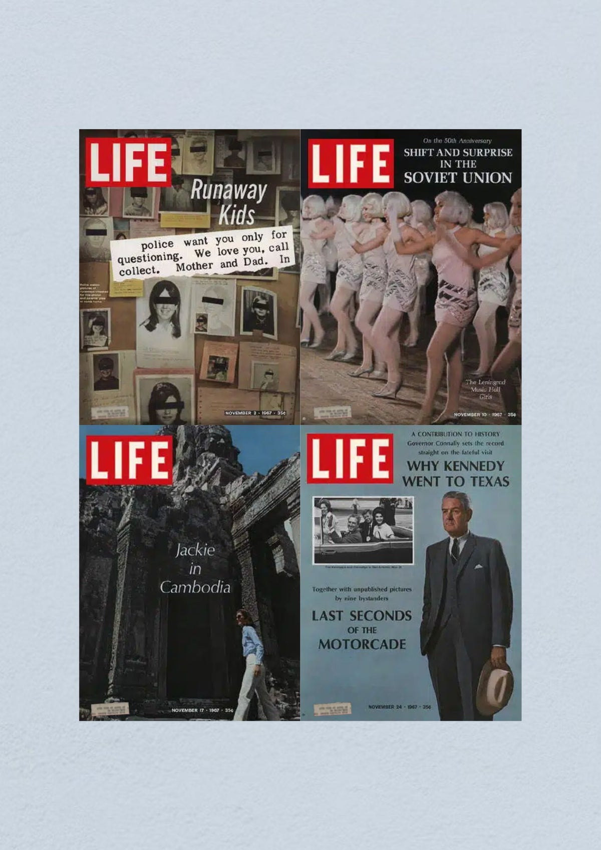 Life Magazine Lot of 4 Full Month of November 1967 - Cover of November 24 issue featuring Thanksgiving recipes and traditions from the 1960s.