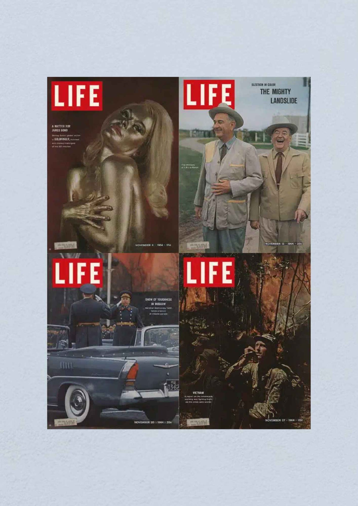 Life Magazine Nov 27, 1964 featuring a cover image symbolizing Vietnam, capturing significant moments and social changes.