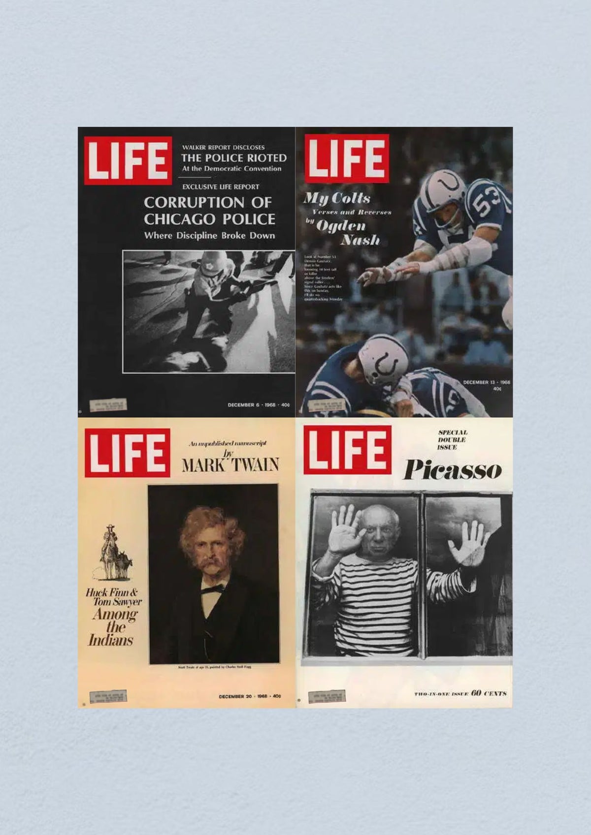 Life Magazine December 27, 1968 cover reflecting on significant moments from the year.