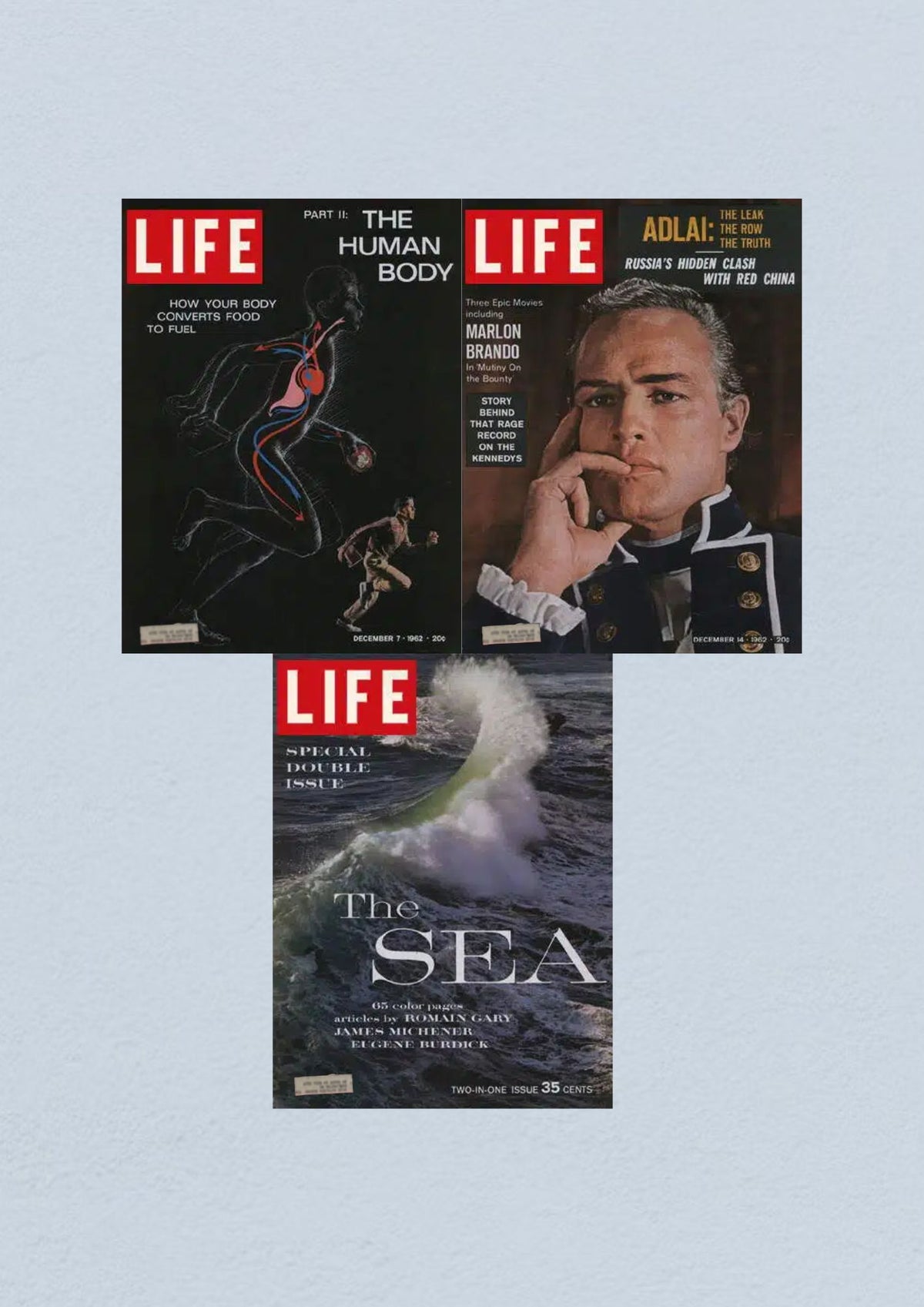 Life Magazine December 21, 1962 special double issue featuring 'The Sea' with a captivating image of ocean waves.