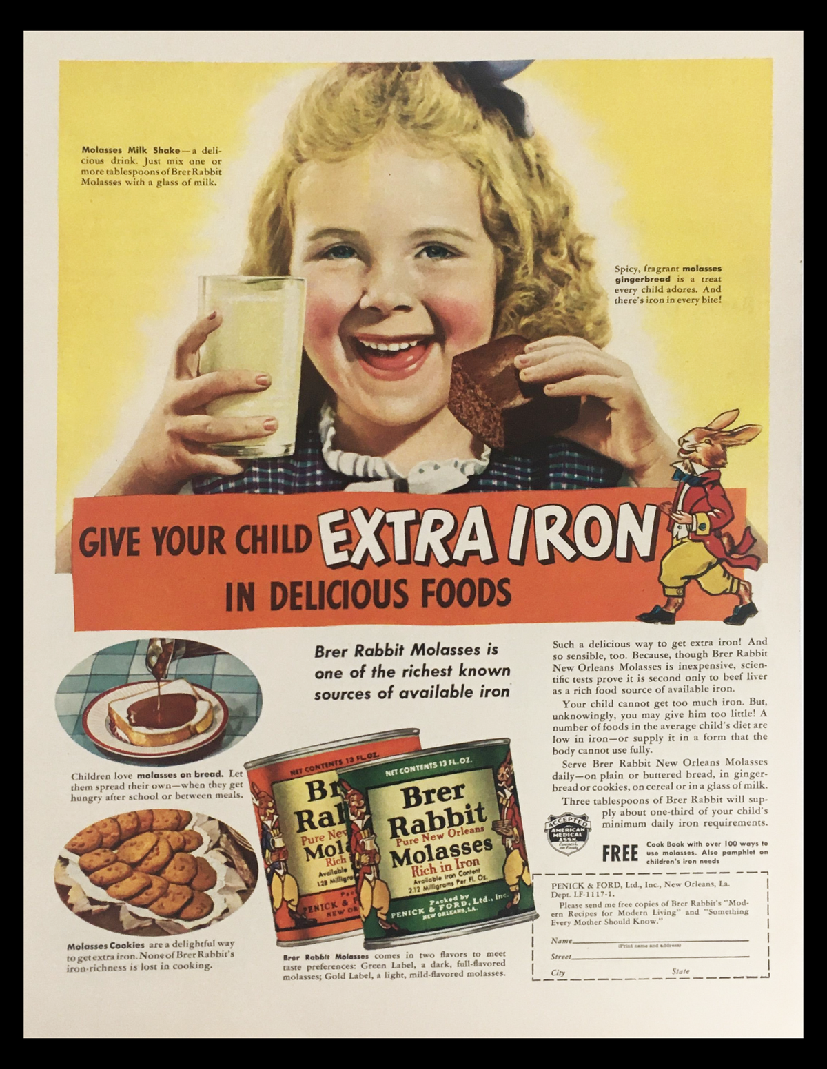 1941 Brer Rabbit Gingerbread Vintage Ad
