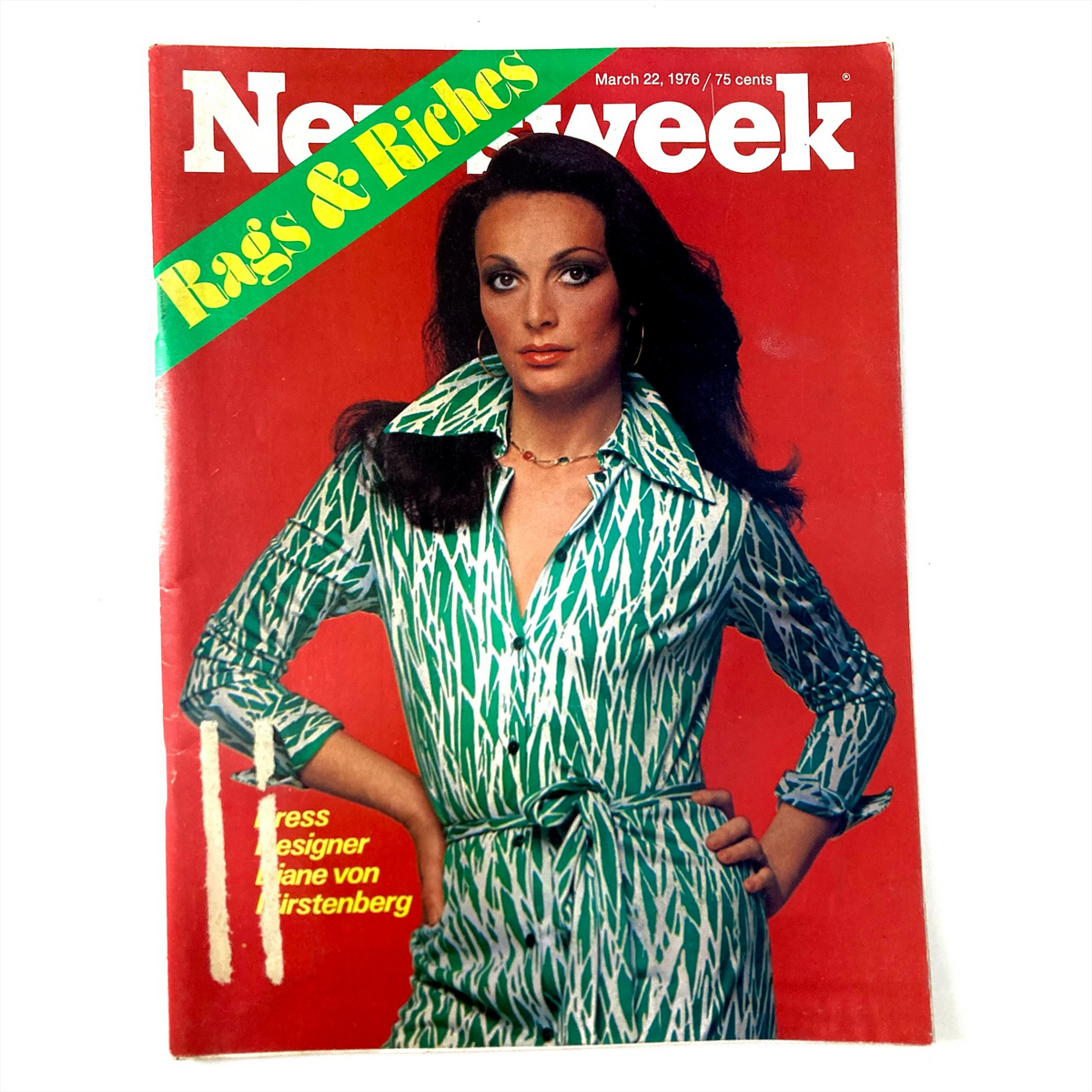 Vintage Newsweek Magazine March 22 1976 Dress Designer Diane von Furstenberg