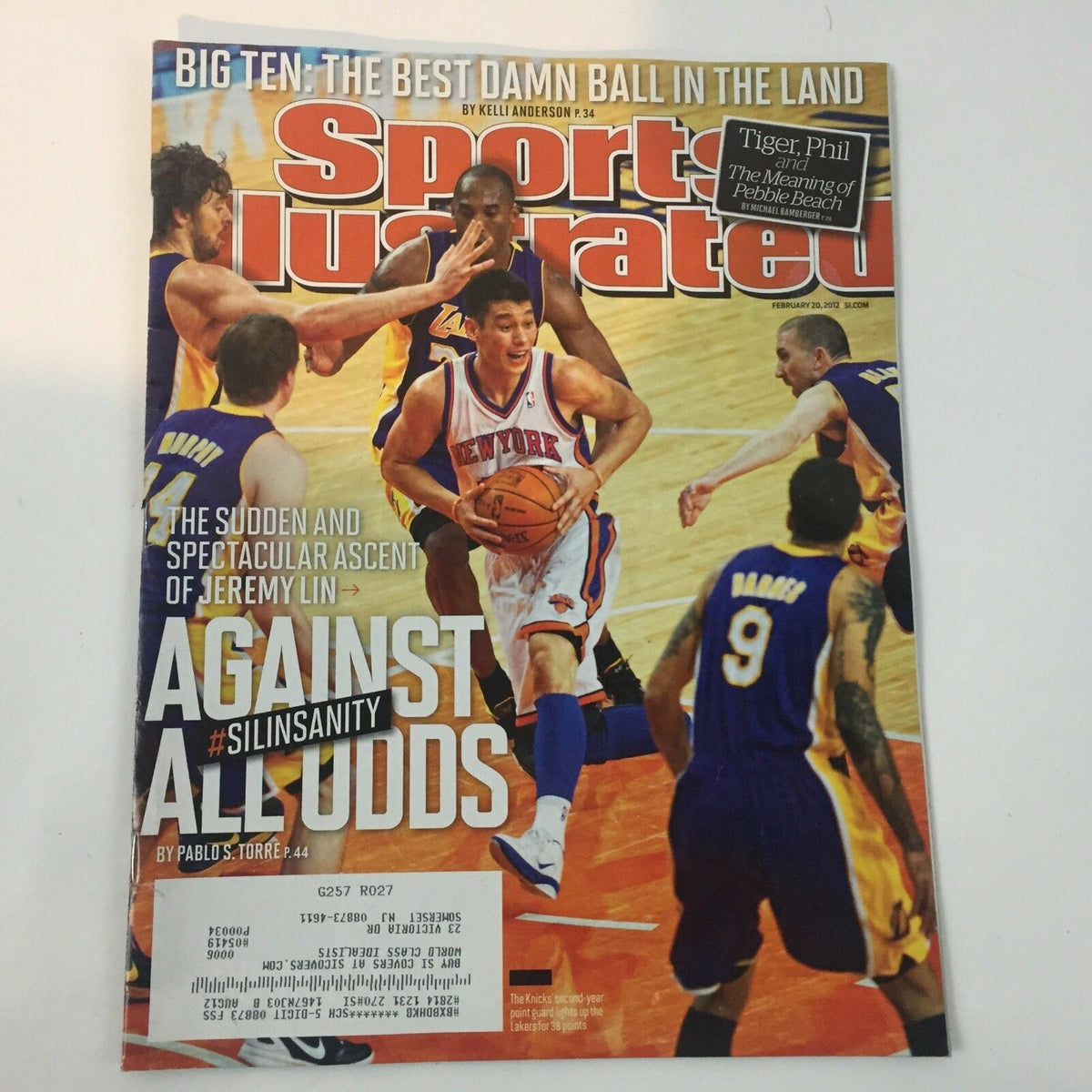 Jeremy Lin Linsanity Sports Illustrated magazine cover illustrating Jeremy Lin's incredible ascent in the NBA, with the title 'Against All Odds' featuring him in a dynamic basketball play.