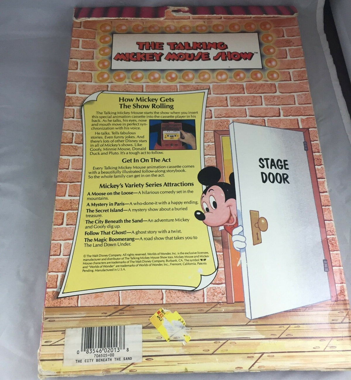 Disney ~ Mickey's Variety Series ~ The City Beneath The Sand - Book & Tape ~