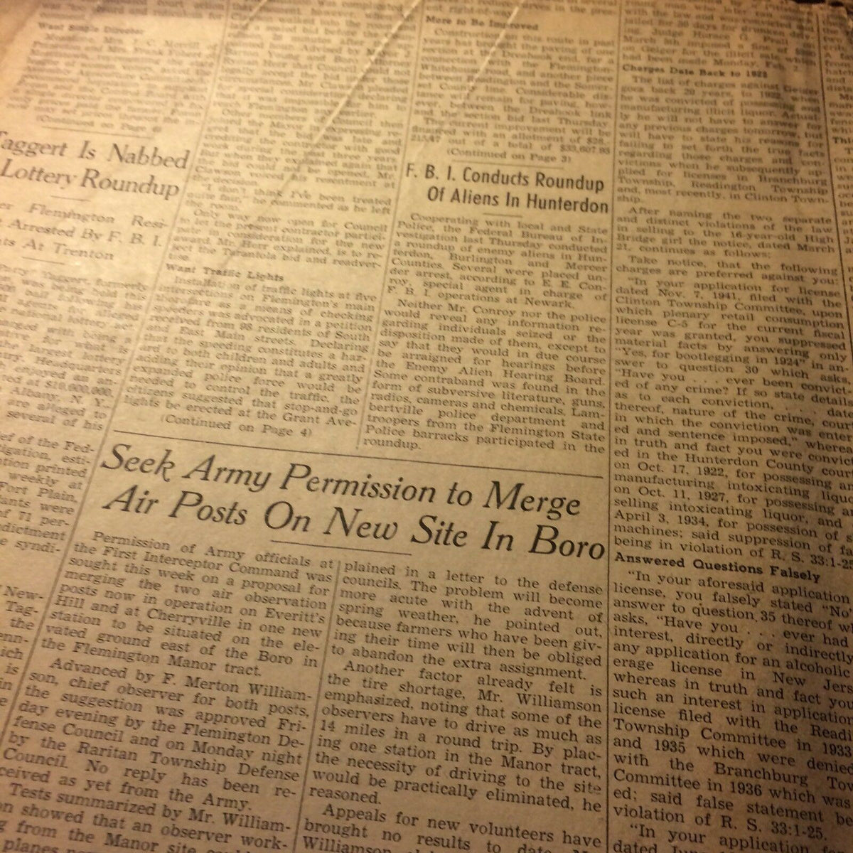 Hunterdon County Democrat NJ Archives, March 26, 1942 - an article detailing community news and events from a vintage newspaper.