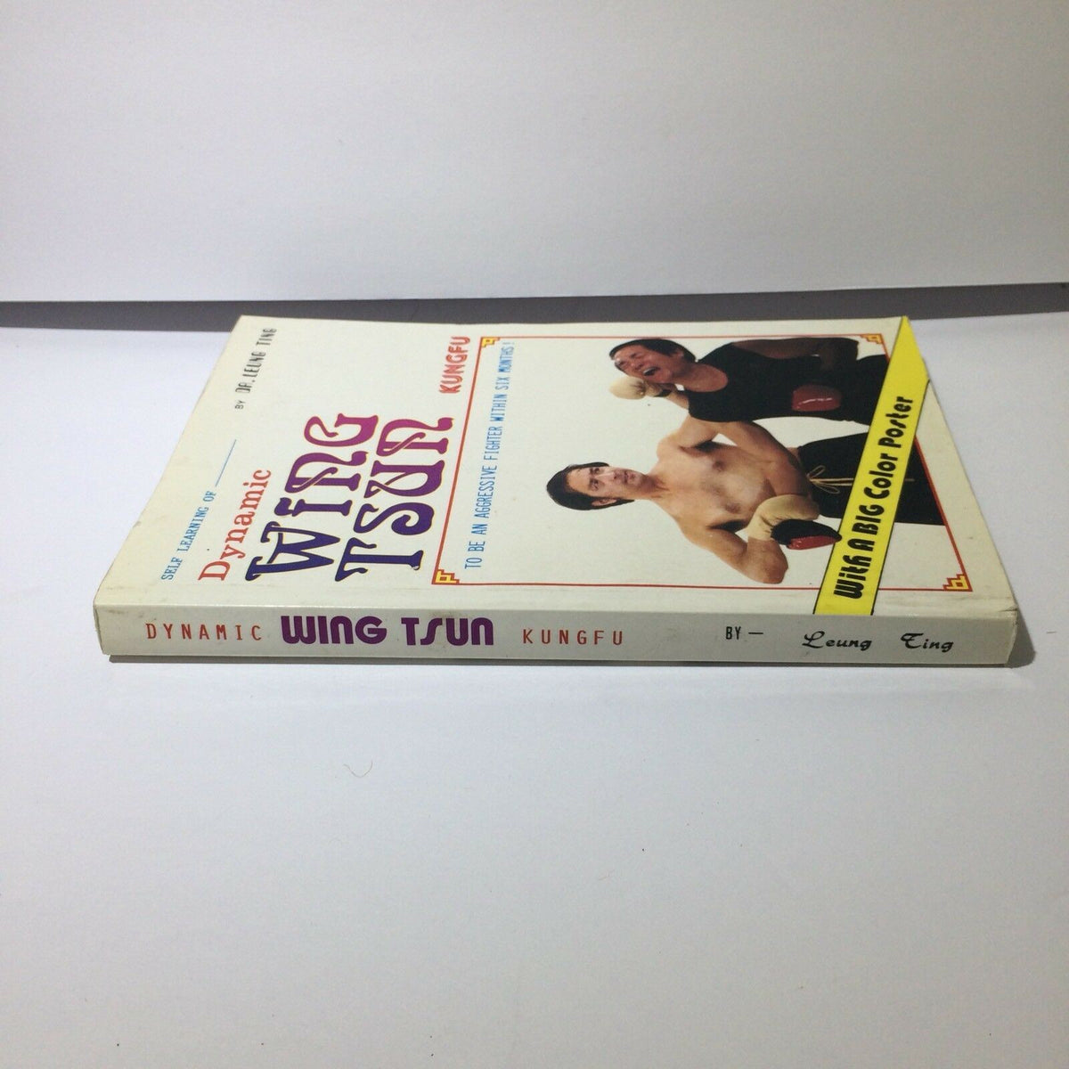 Dynamic Wing Tsun Kungfu by Dr. Leung Ting - Side view of the magazine highlighting the spine and title, emphasizing its collectible nature and inclusion of a big color poster.