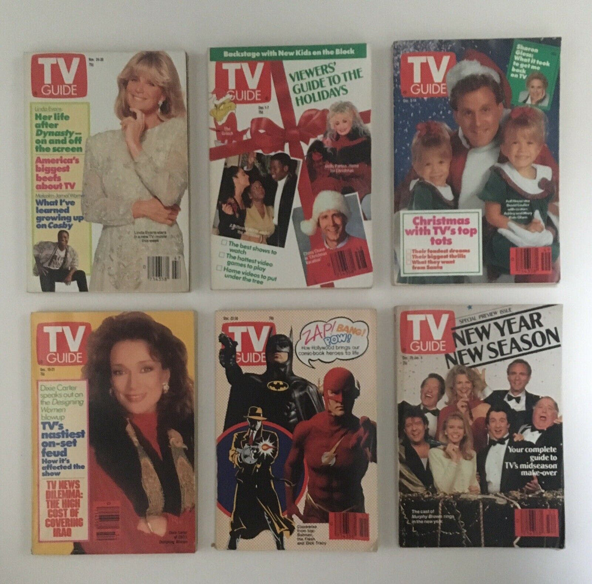 TV Guide Magazine celebrating holiday specials and seasonal TV highlights from 1990. Title: TV Guide Magazines 1990~ 54 Issues Complete~ 4 Special Issue Fall Previews.