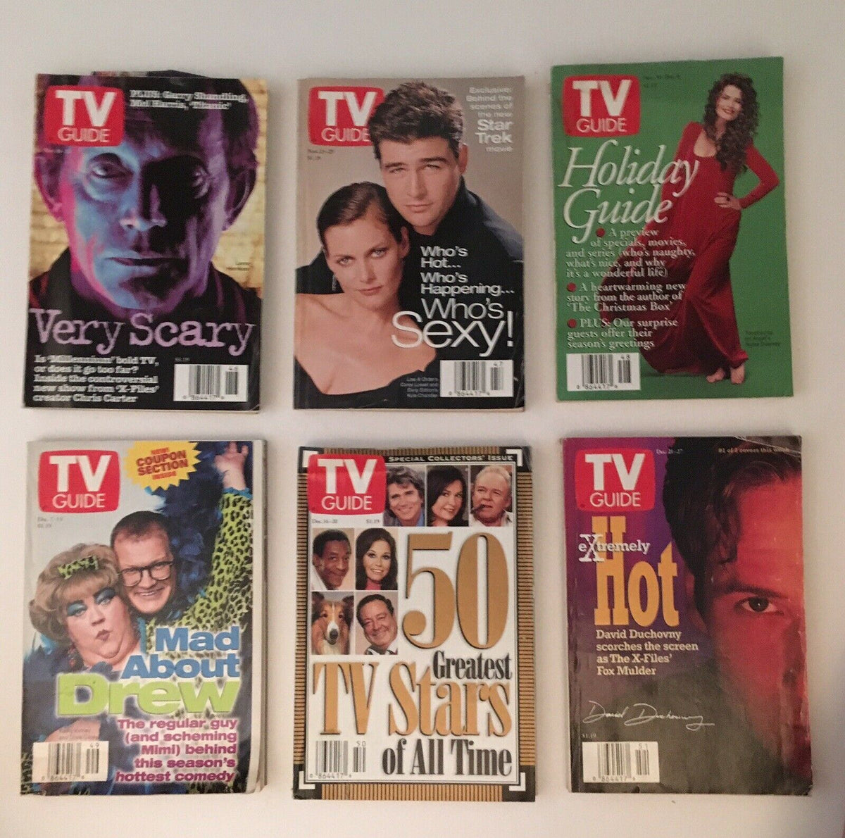 TV Guide Magazines 1996 Complete 54 Issues Special Issue featuring covers like Very Scary and Holiday Guide, showcasing popular TV stars.