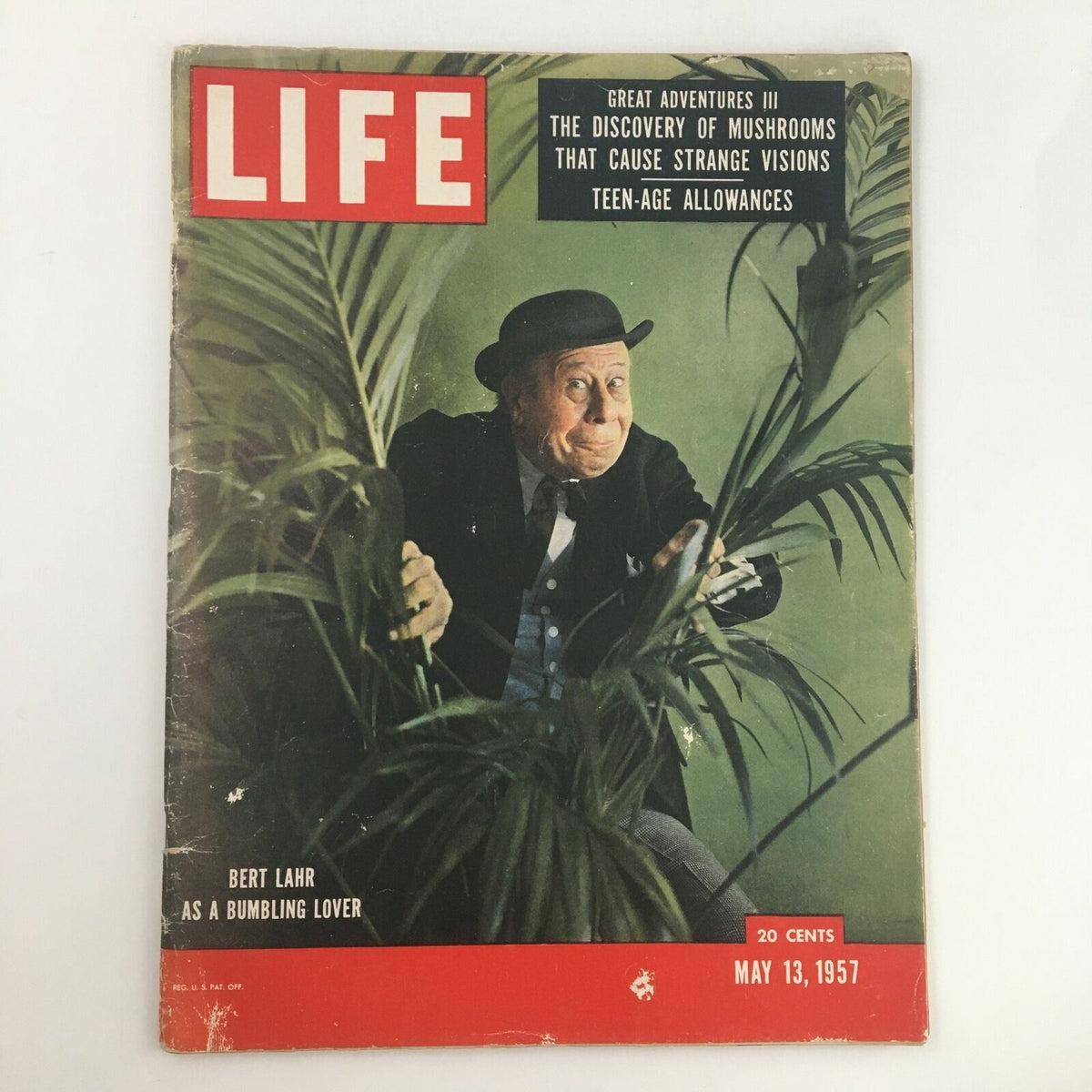 Life Magazine May 13 1957 Bert Lahr & The Discovery of Mushrooms No Label