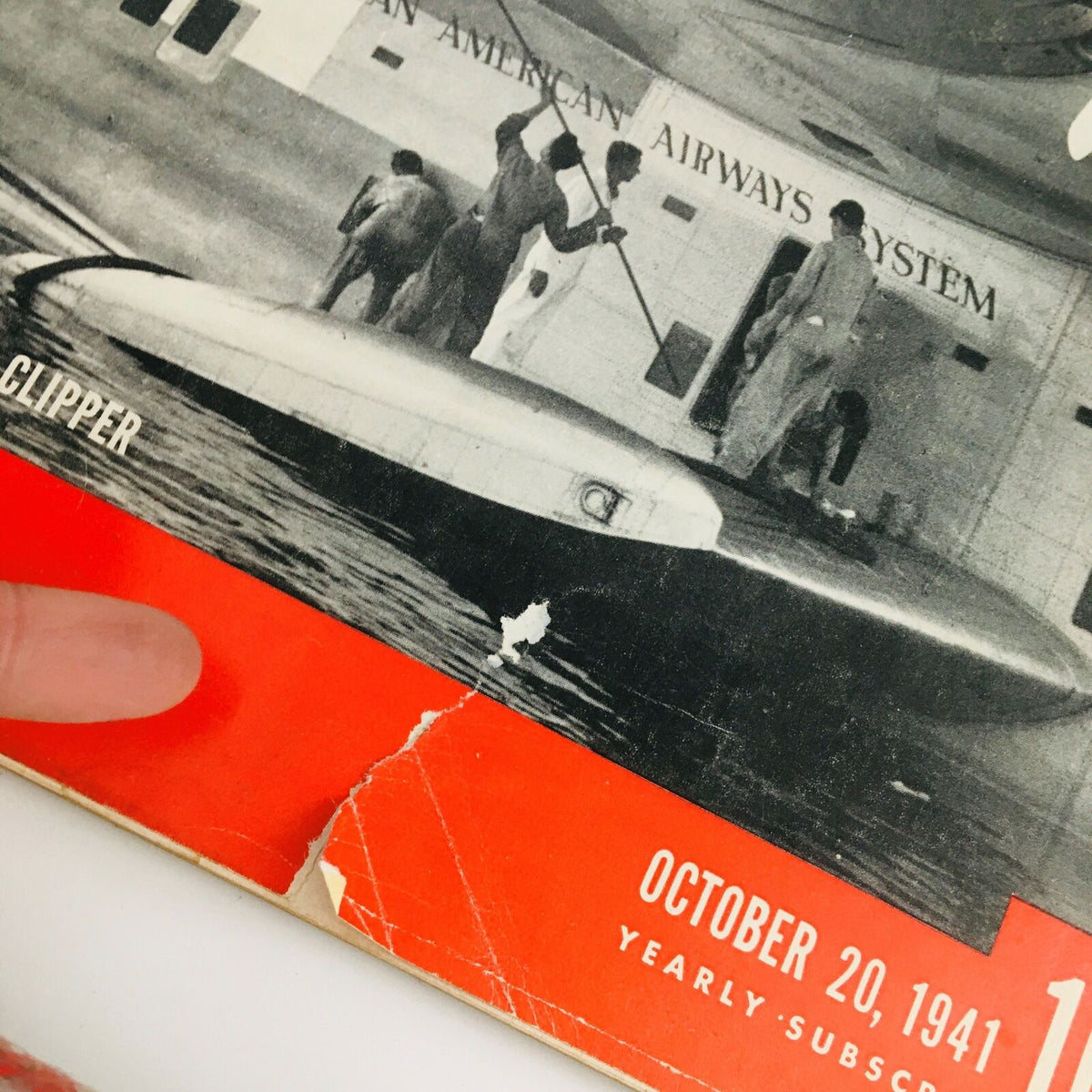 VTG Life Magazine October 20 1941 cover featuring Pan American Airways Trippe Clipper, showing workers preparing the aircraft.