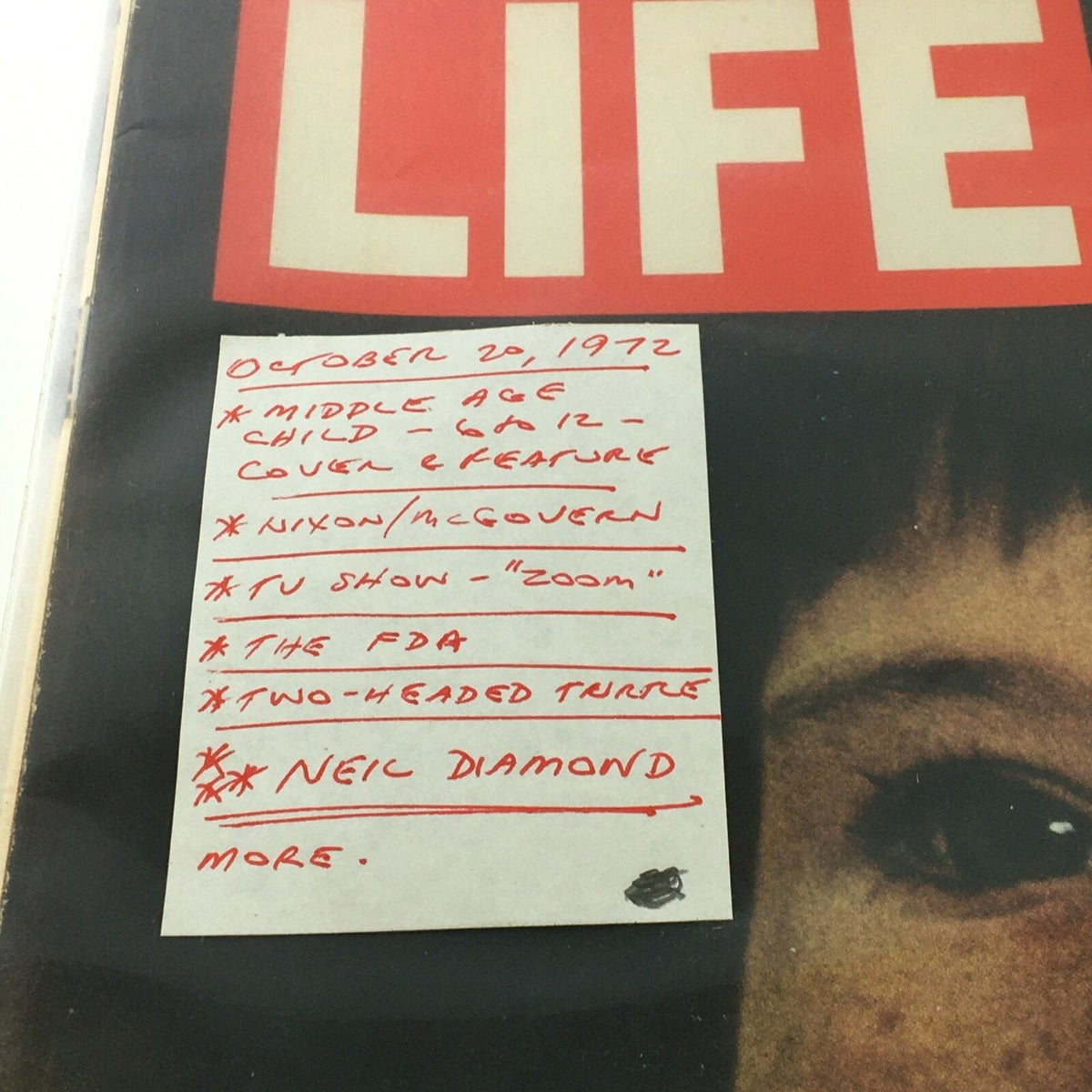 Life Magazine October 20, 1972 - Middle Age Child Feature for Ages 6-12, Excellent Condition, Newsstand Edition