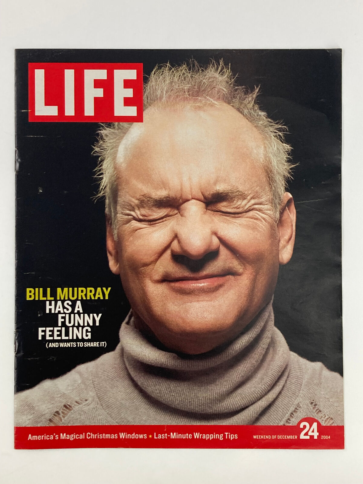 Life Magazine Insert featuring Bill Murray on the cover, showcasing his cheerful expression and highlighting the December 24, 2004 issue, perfect for collectors and fans.