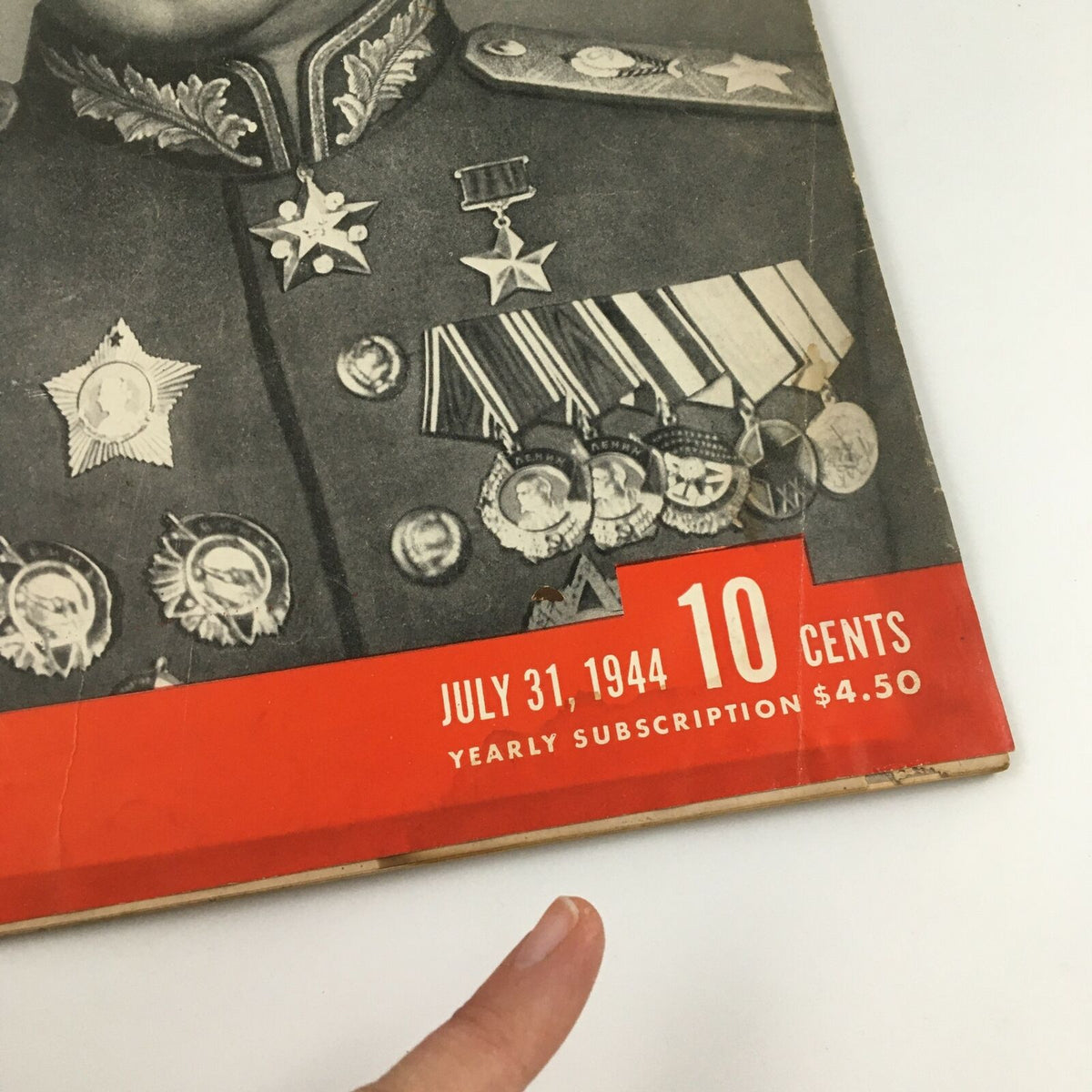 Life Magazine July 31, 1944 - Russia's General Feature, Vintage Condition with Protective Cover