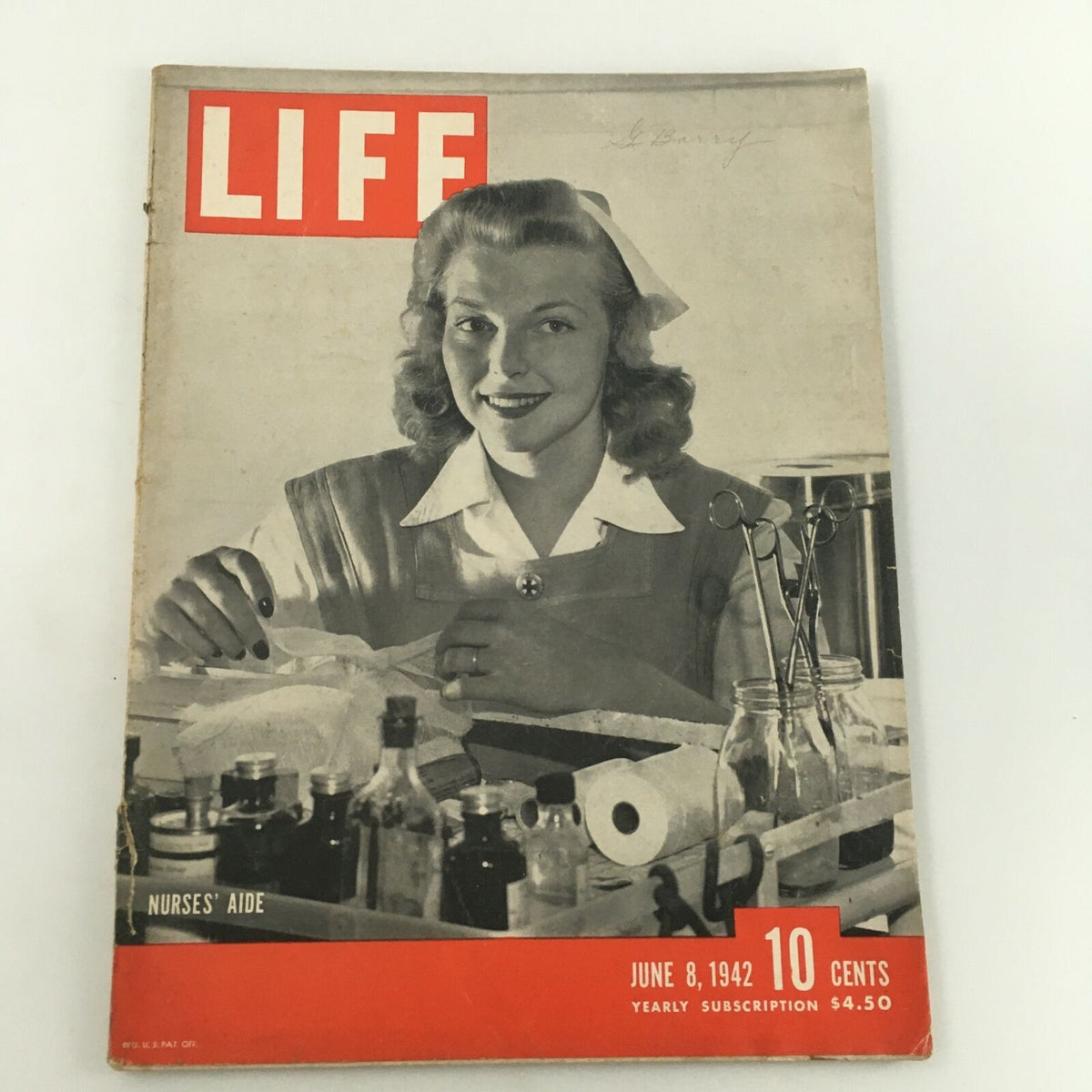 Life Magazine June 8 1942 Edition - Nurses' Aide, Fighter Planes in Burma, WWII History Artifact