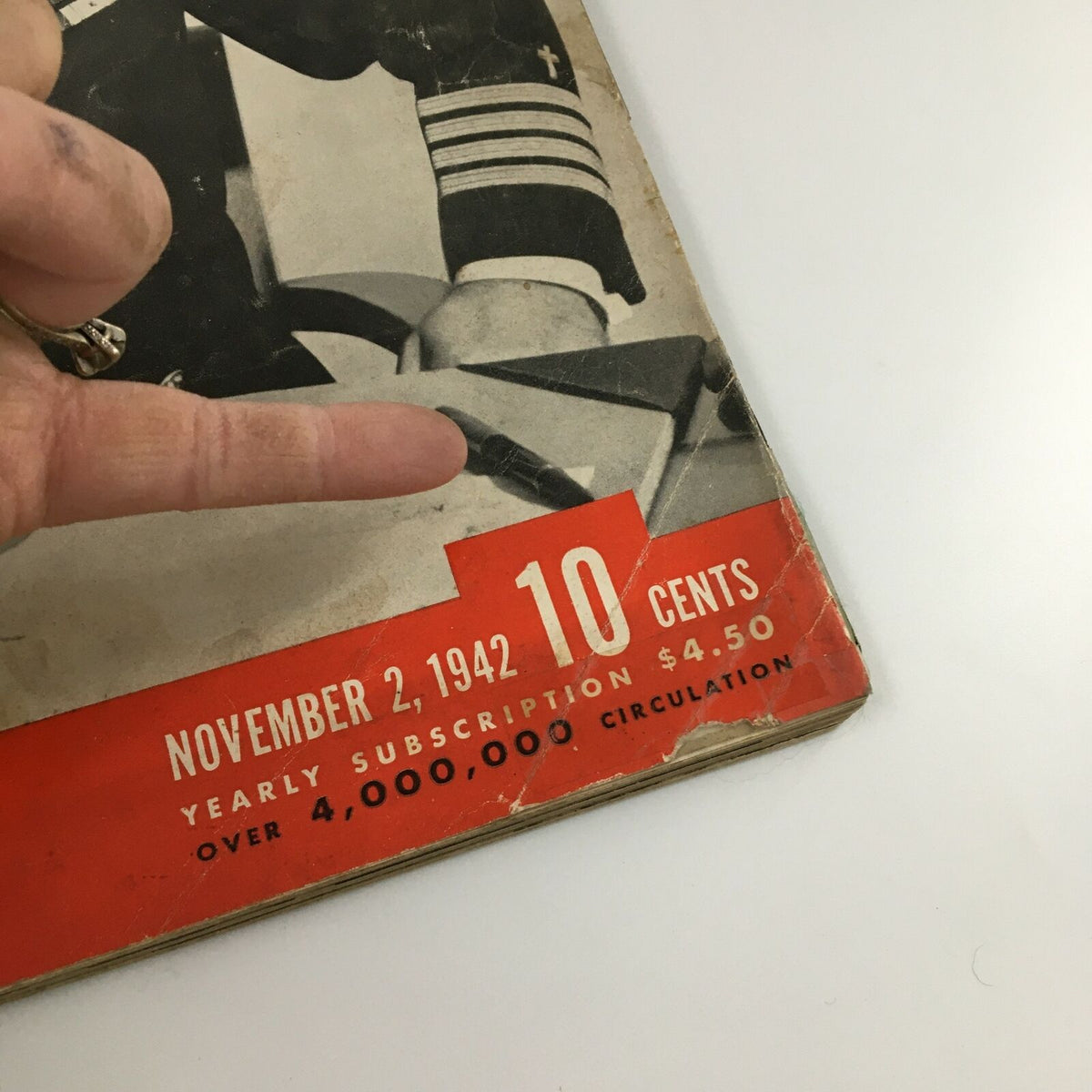 Back cover of VTG Life Magazine from November 2, 1942 with details on pricing and subscription information, reflecting the magazine's original publication context.