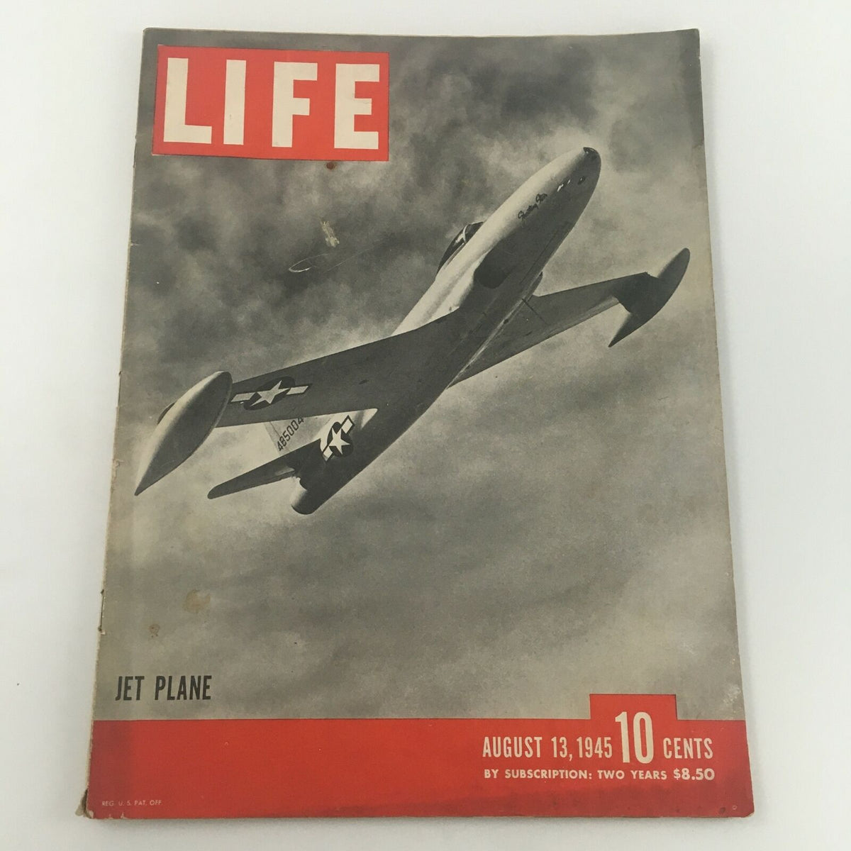 Life Magazine August 13 1945 Featuring P-80 Shooting Star Fighter Jet, Newsstand Edition