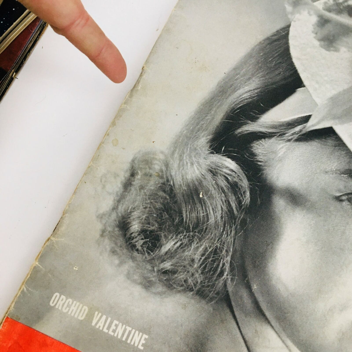 Close-up of the VTG Life Magazine February 12 1940, highlighting the Orchid Valentine Headdress and the magazine's title.