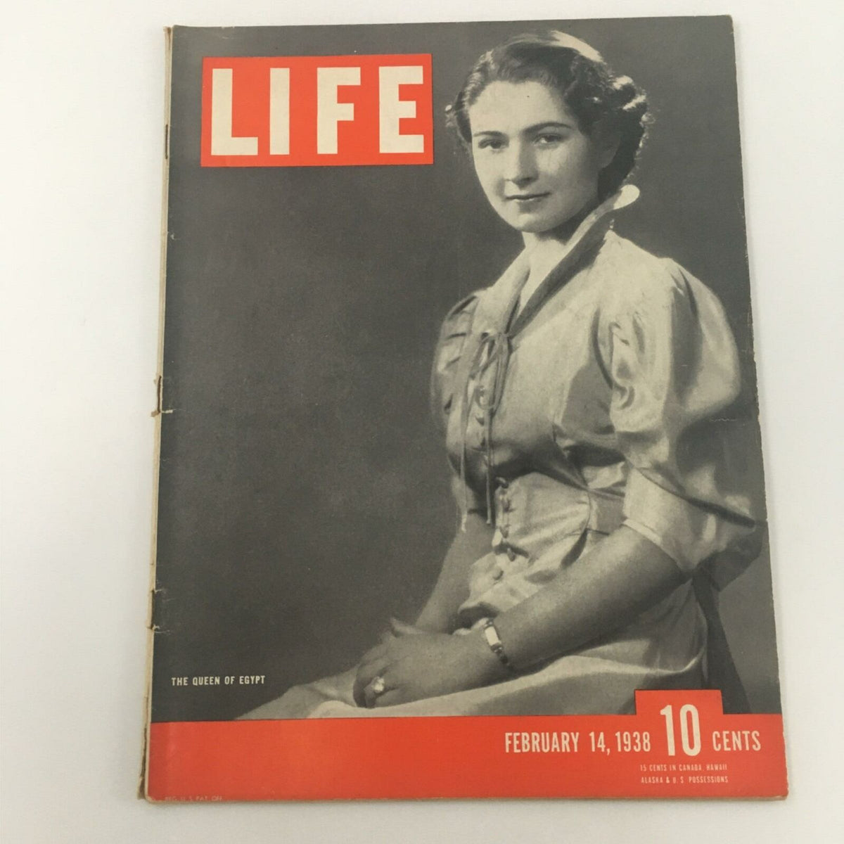 Life Magazine February 14, 1938 Featuring Queen Farida of Egypt & Hollywood's Robert Taylor