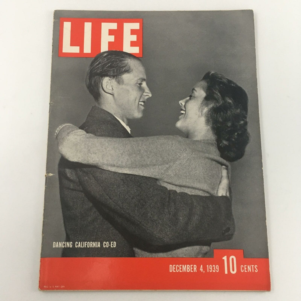 VTG Life Magazine December 4, 1939 cover featuring a couple dancing, showcasing the charm of California youth and vintage style, perfect for collectors and history enthusiasts.