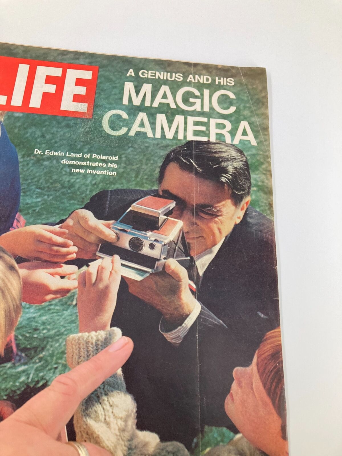Close-up of the cover of VTG Life Magazine October 27 1972 with Dr. Edwin and His Magic Camera, highlighting the innovative photography techniques demonstrated.