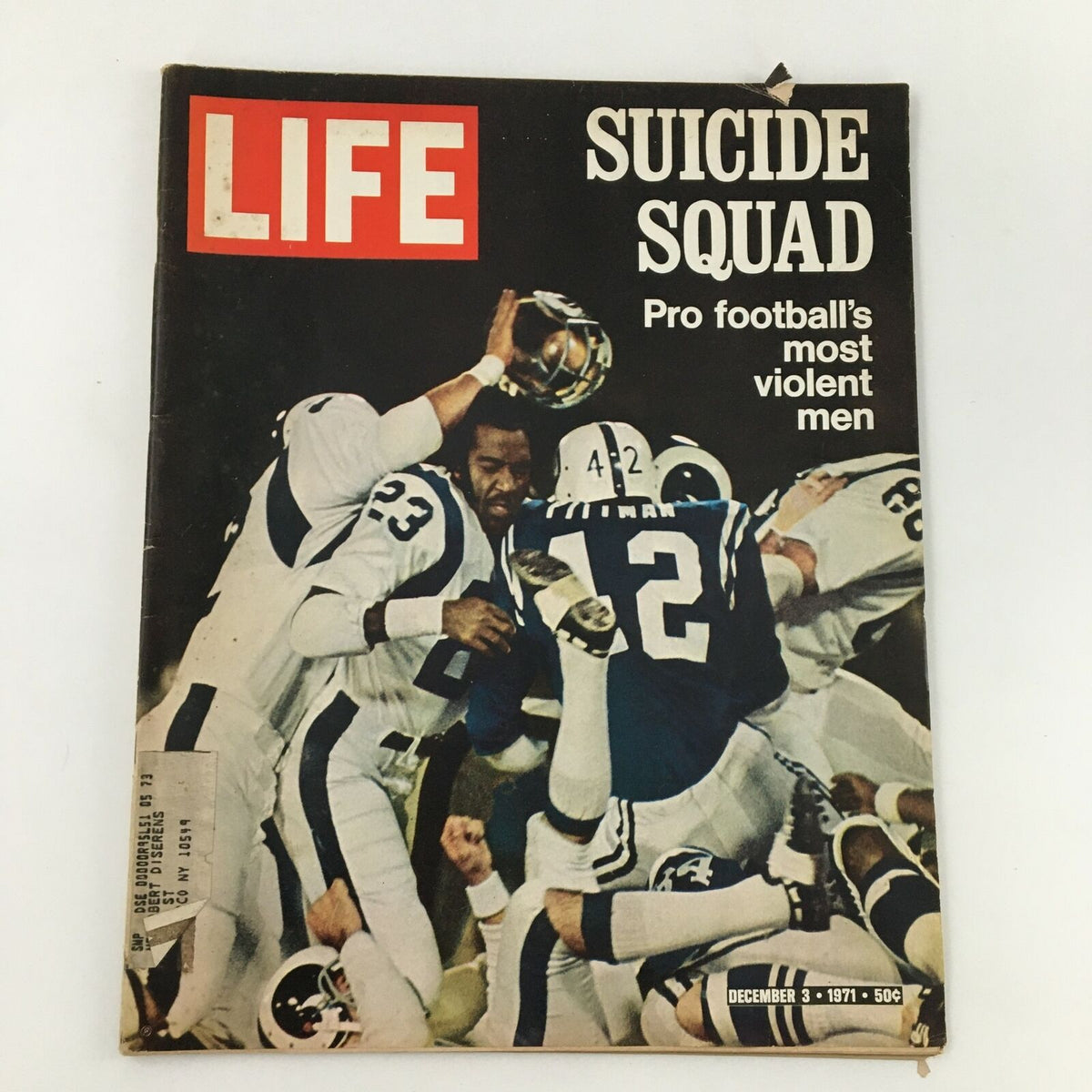 Life Magazine December 3, 1971 - Classic Issue Featuring Suicide Squad of Pro Football